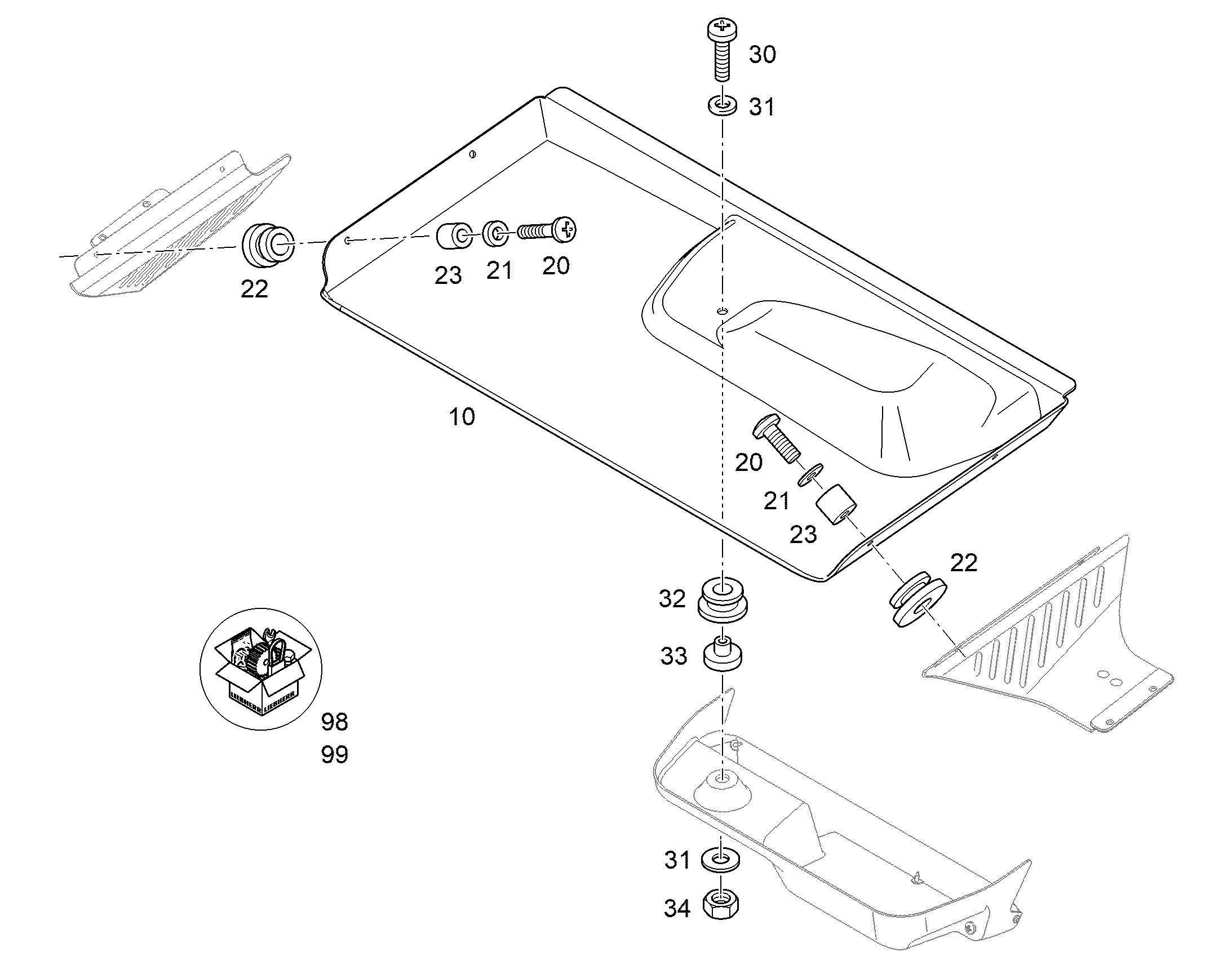 FASTENING PIECE RAIN PROOF 12575248 LIEBHERR