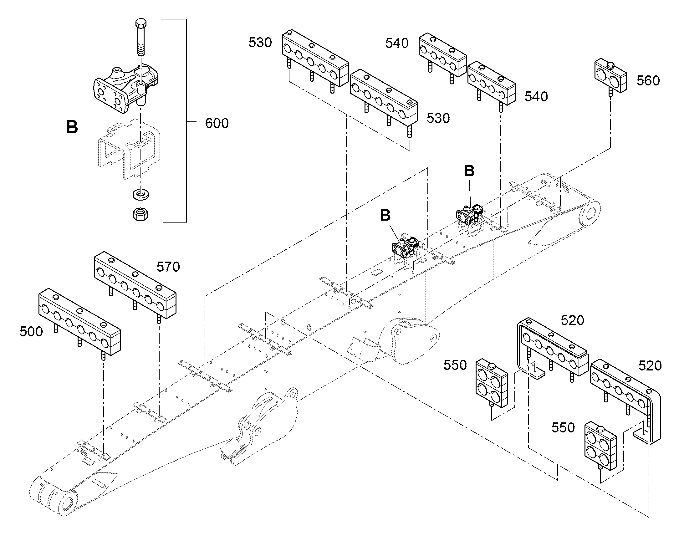 ХОМУТ 6-КРАТНЫЙ HRRL 4 38 32-25-32 94016461 LIEBHERR