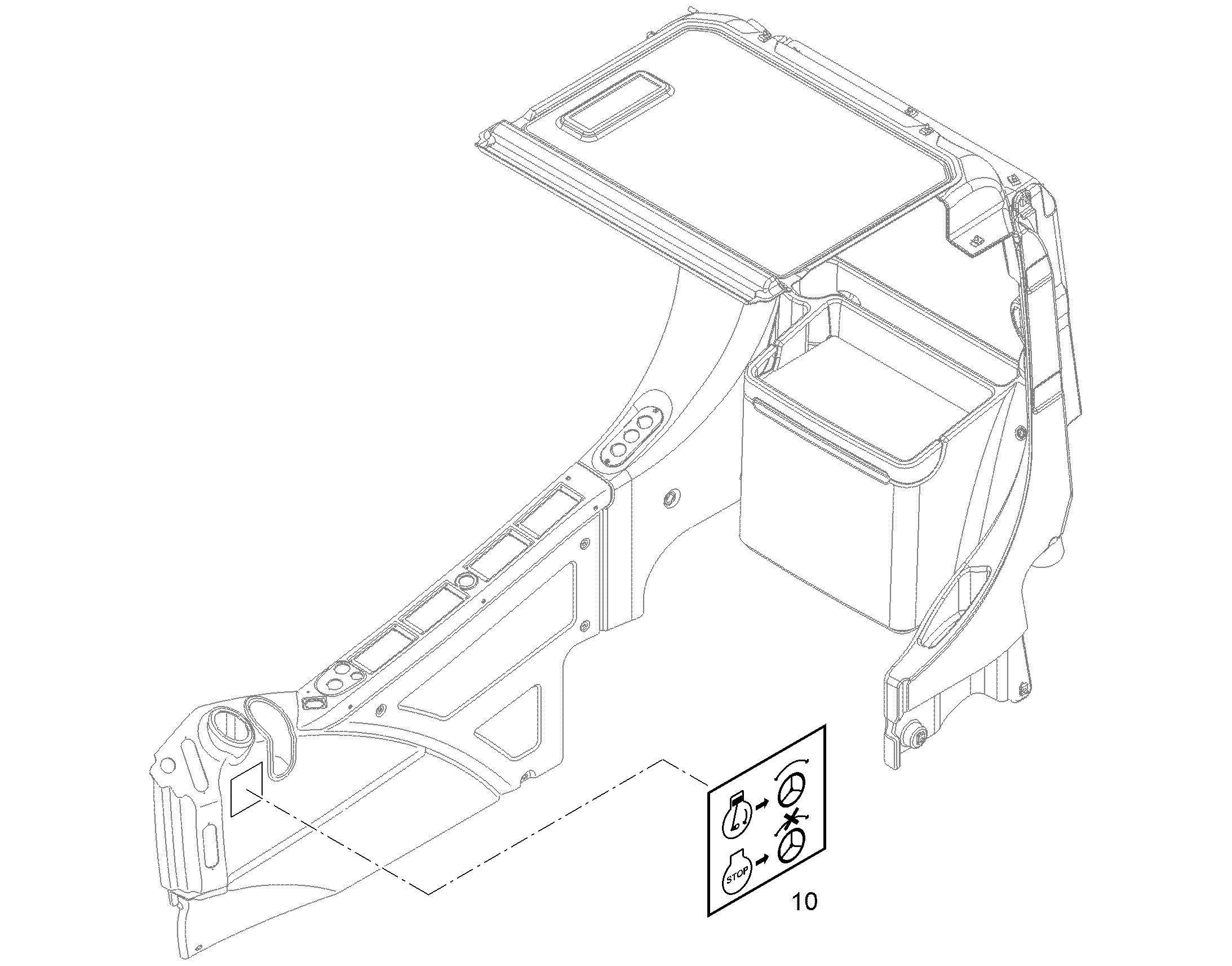 ТАБЛИЧКА РУЛЕВОЕ УПРАВЛЕНИЕ 65mmX60mm 9581845 LIEBHERR