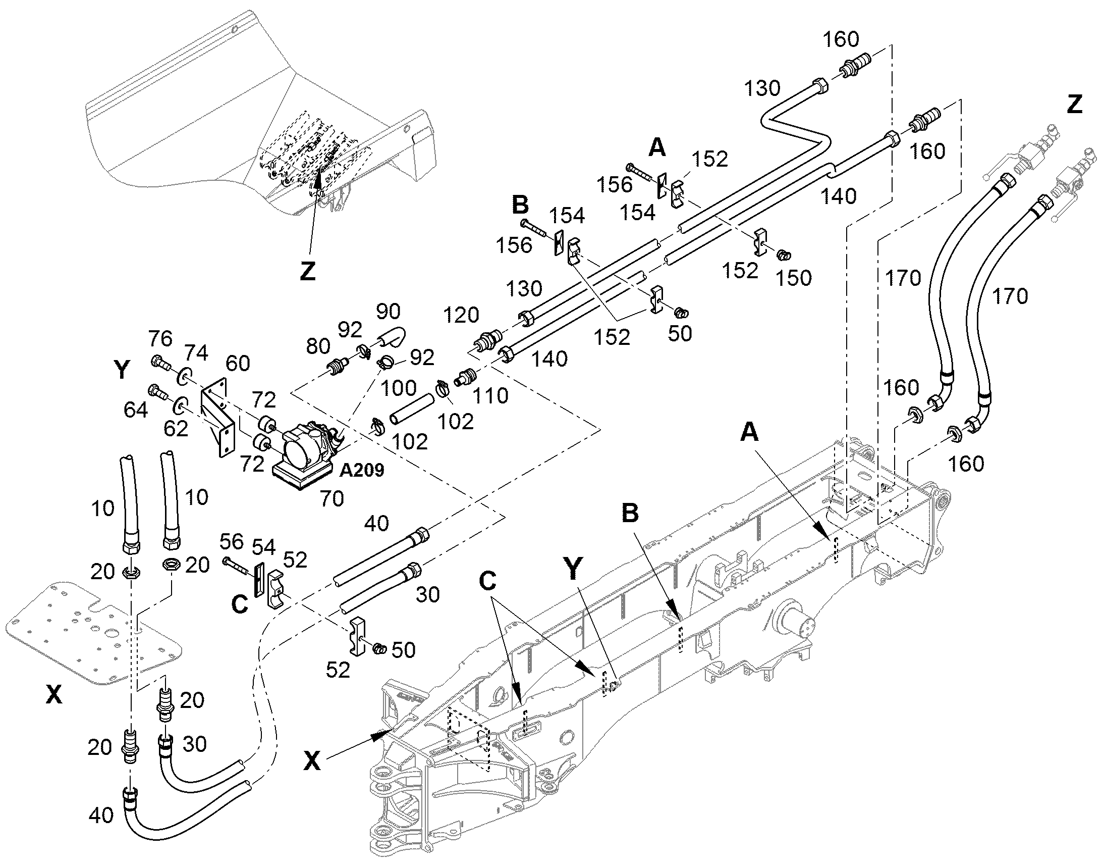 ШЛАНГ 25X2050 11490522 LIEBHERR