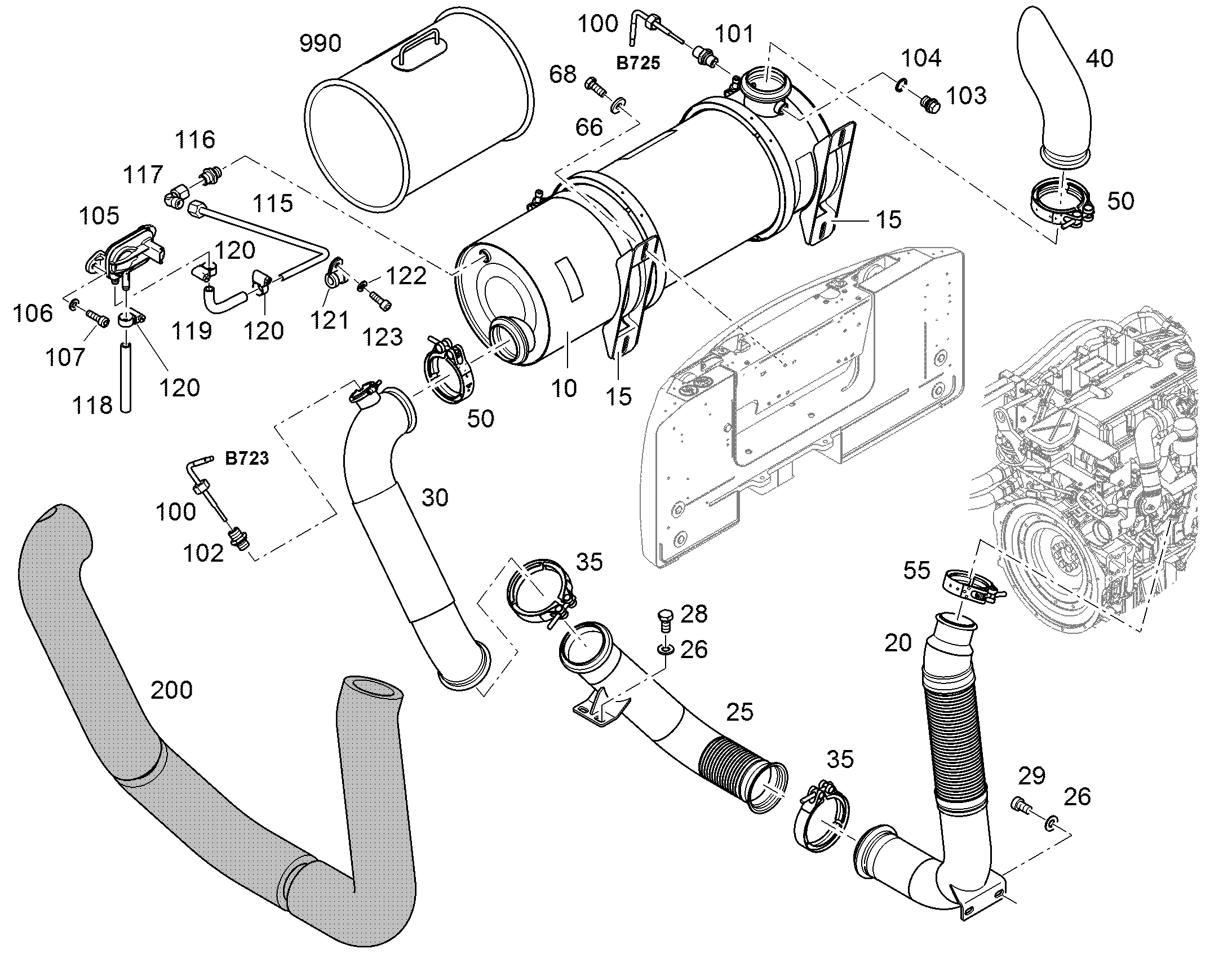 ШУМОГЛУШИТЕЛЬ 10144030 LIEBHERR
