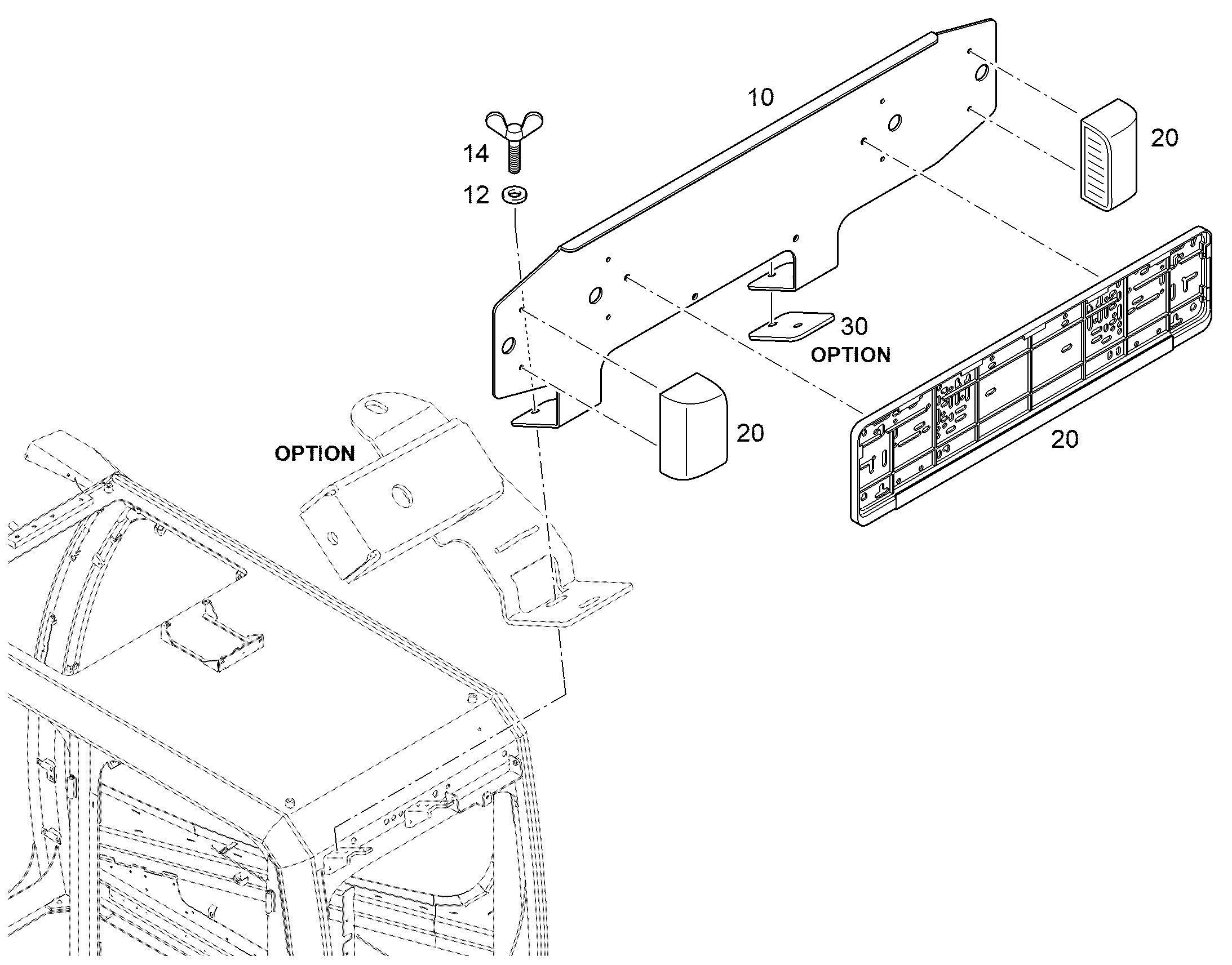 ЩИТОК ПЕРЕХОДНИКА 4X60X80 12937447 LIEBHERR