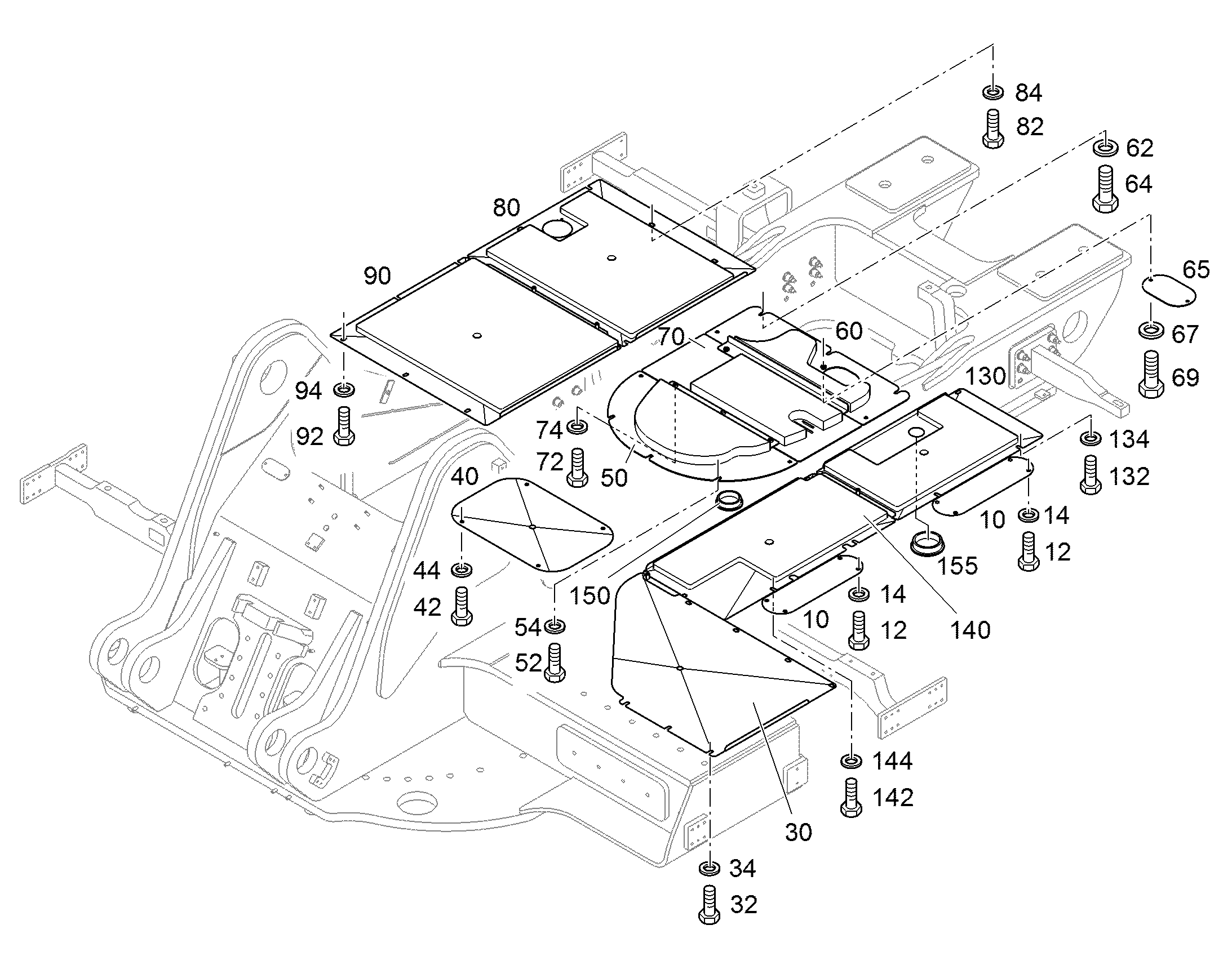 ЗАЩИТНЫЙ ЛИСТ НИЖНИЙ 94064982 LIEBHERR