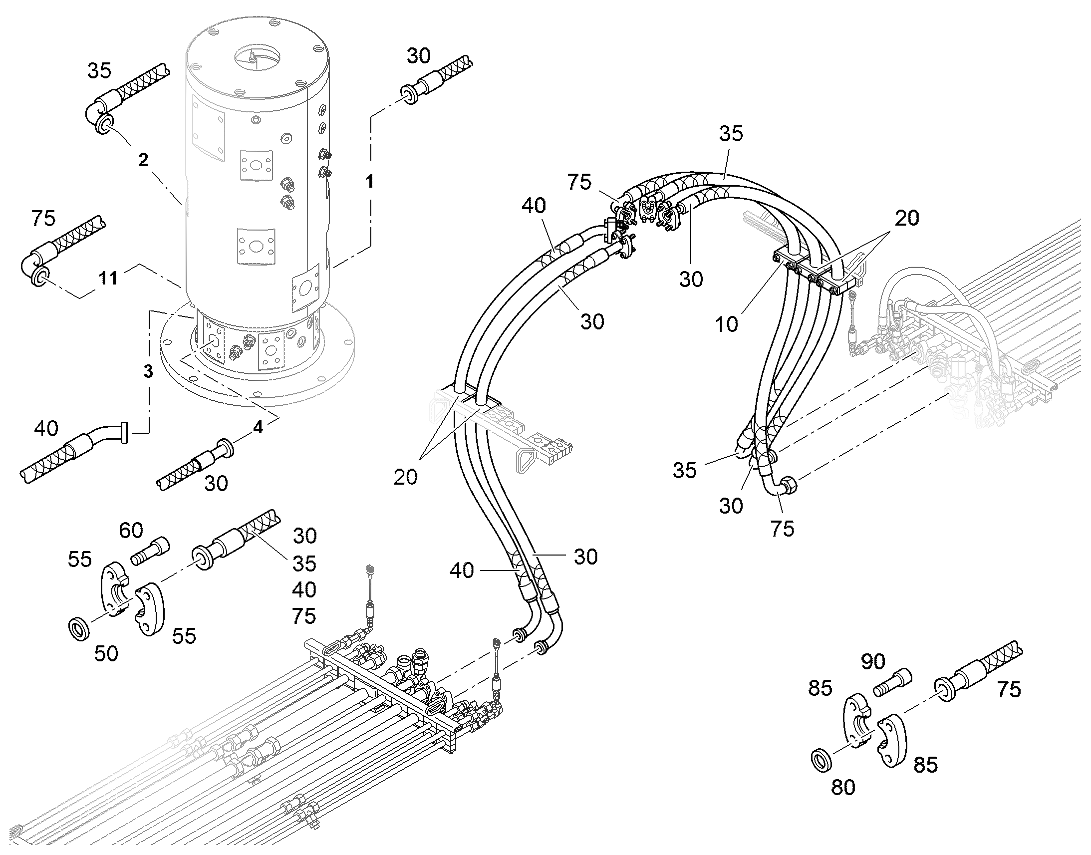 СКОБА ДЛЯ КРЕПЛЕНИЯ ШЛАНГА S EL 48 94072491 LIEBHERR