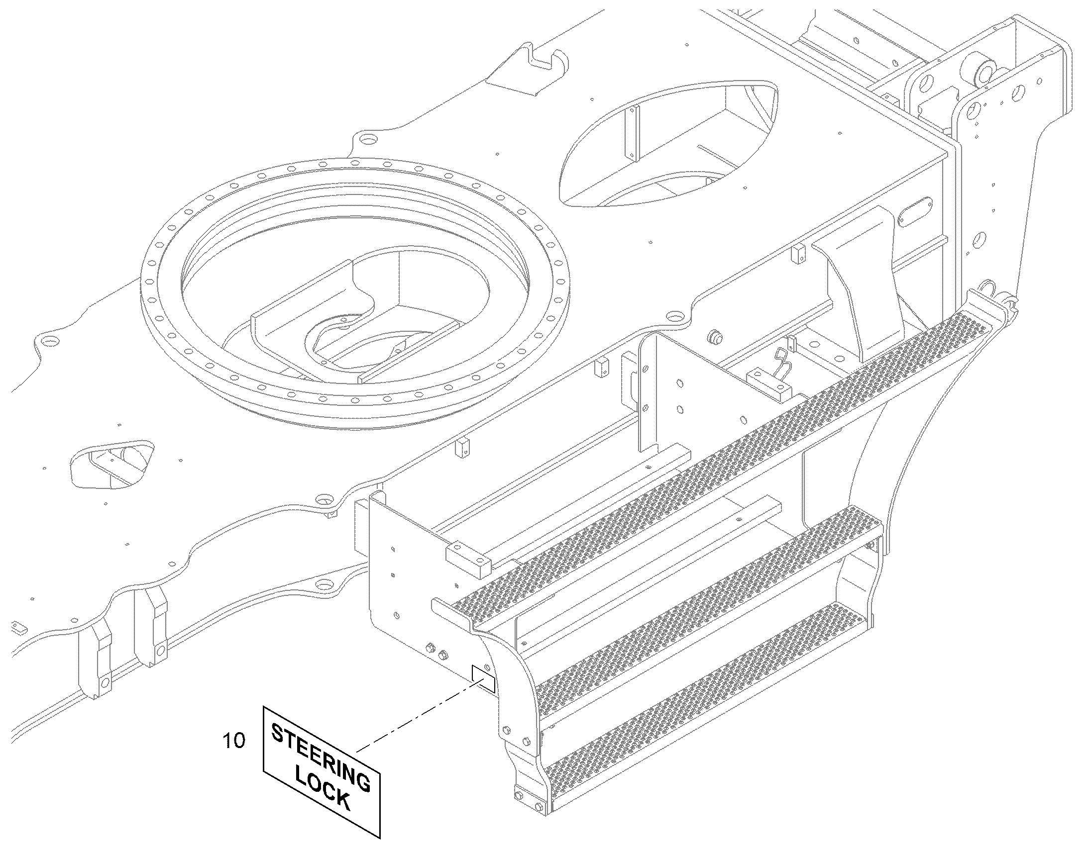 ТАБЛИЧКА LENKARRETIERUNG 100mmX50mm 9627105 LIEBHERR