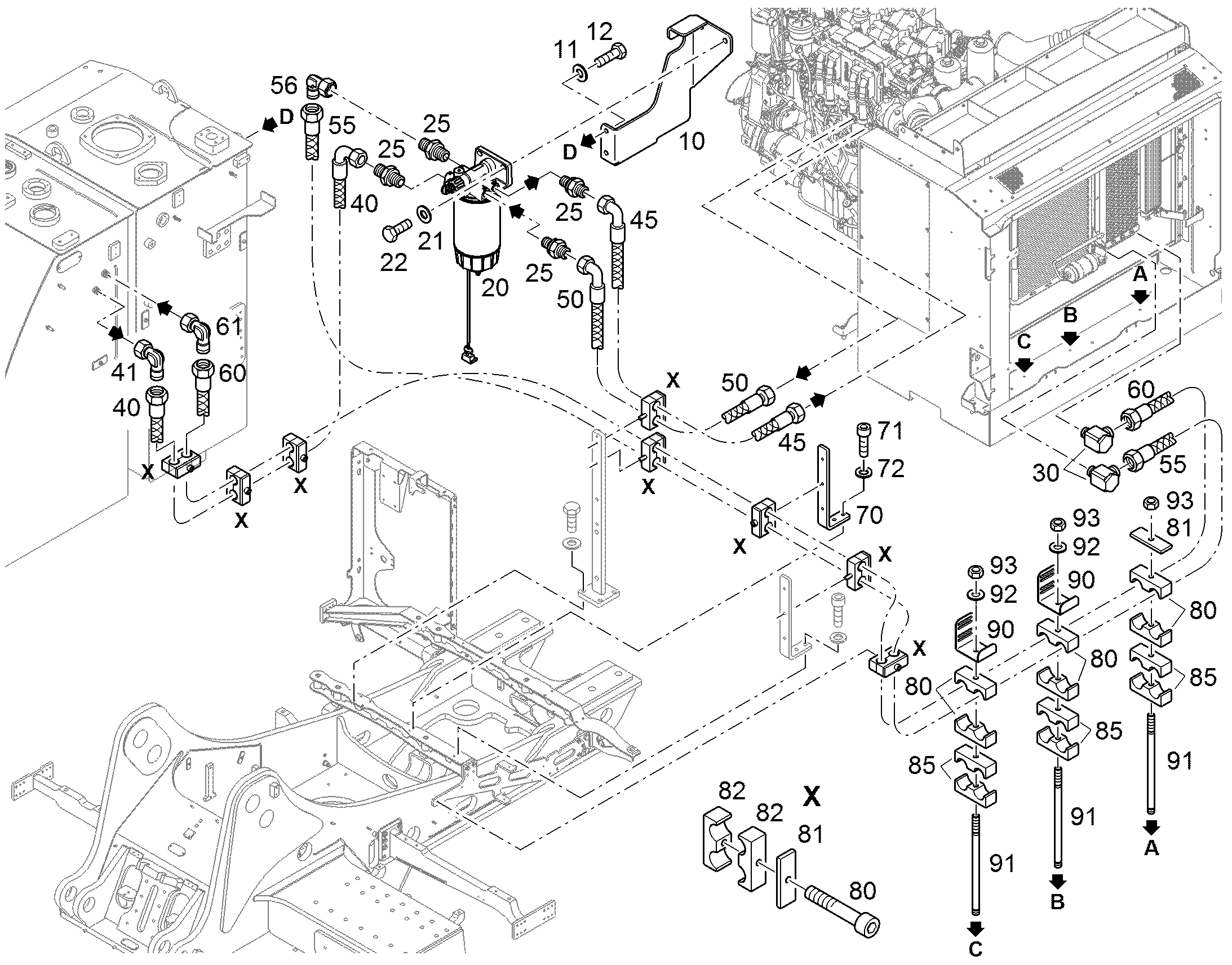 ШЛАНГ ТОПЛИВНЫЙ 12X5950 11651383 LIEBHERR
