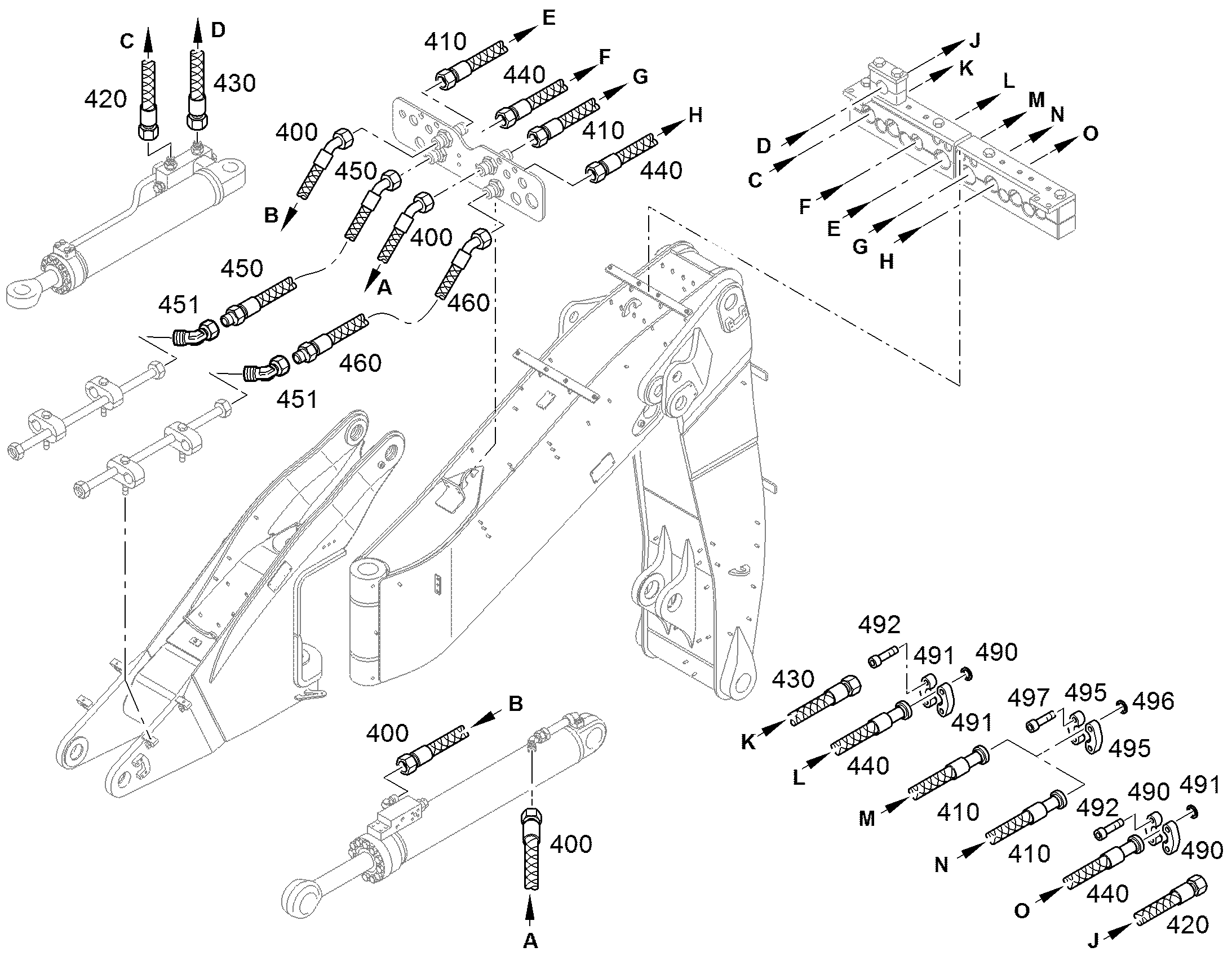 ШЛАНГ 25X4860 10476653 LIEBHERR