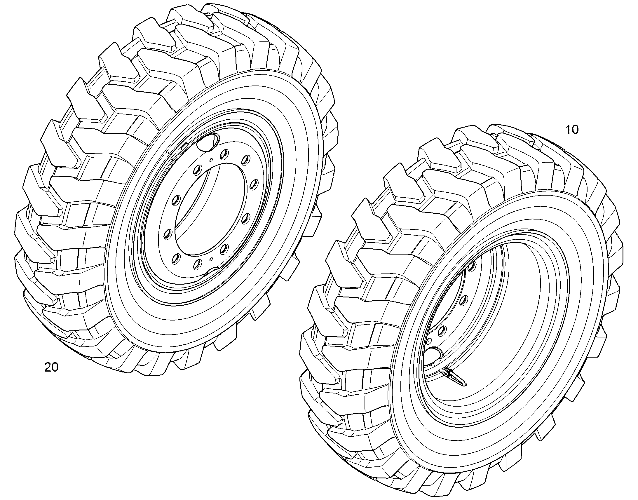 ШИНЫ ПРАВЫЕ 290/90 - 20XEM-22 94022108 LIEBHERR