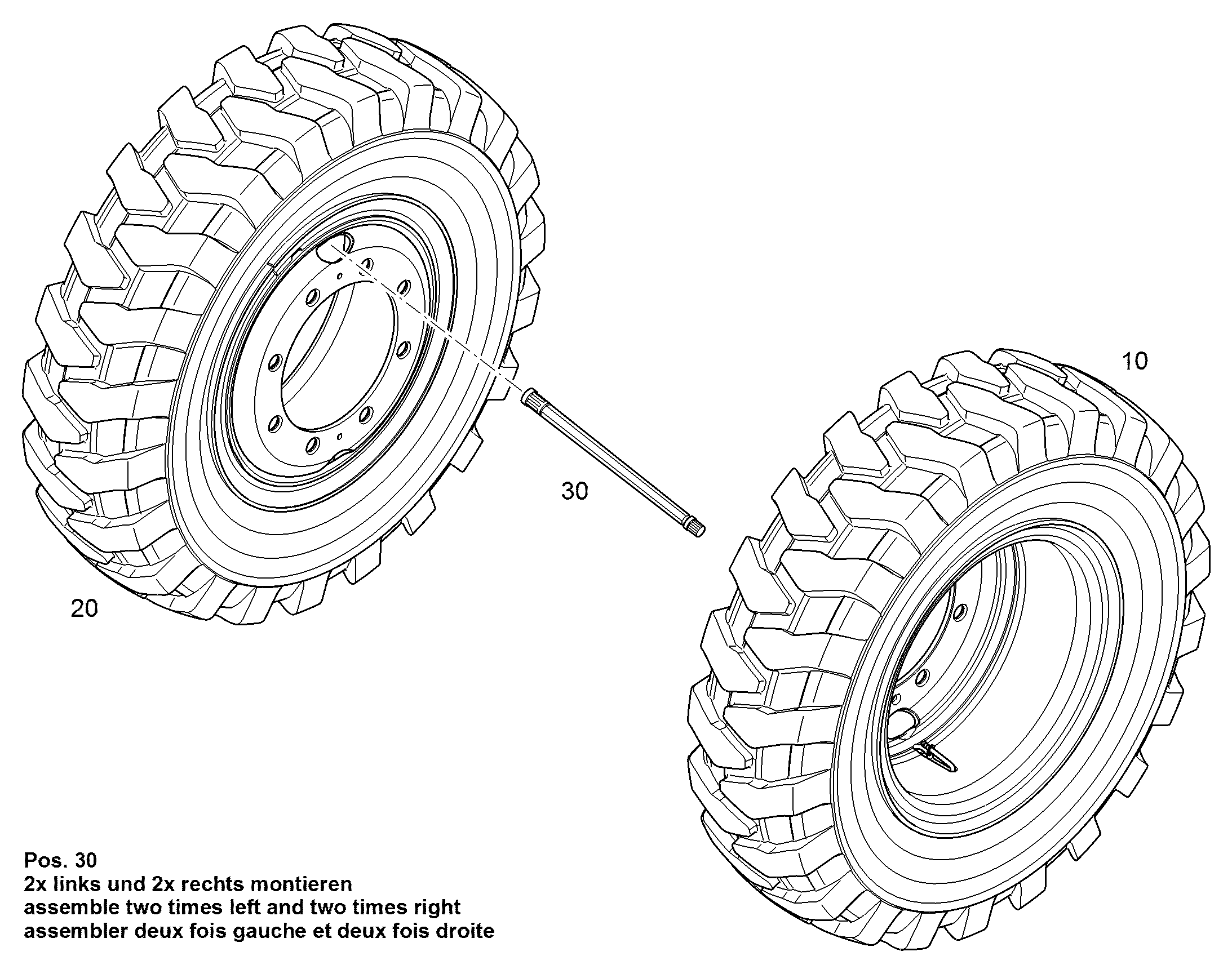ШИНЫ ПРАВЫЕ 290/90 - 20XEM-22 94084779 LIEBHERR