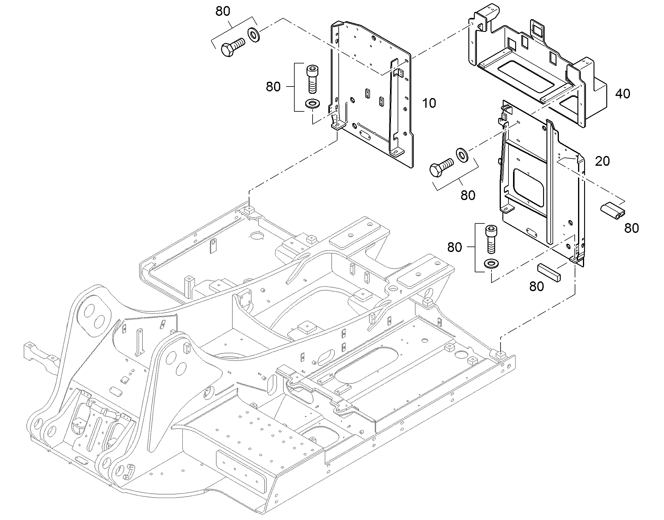 МОНТАЖНЫЕ ДЕТАЛИ ОБШИВКИ 94039420 LIEBHERR