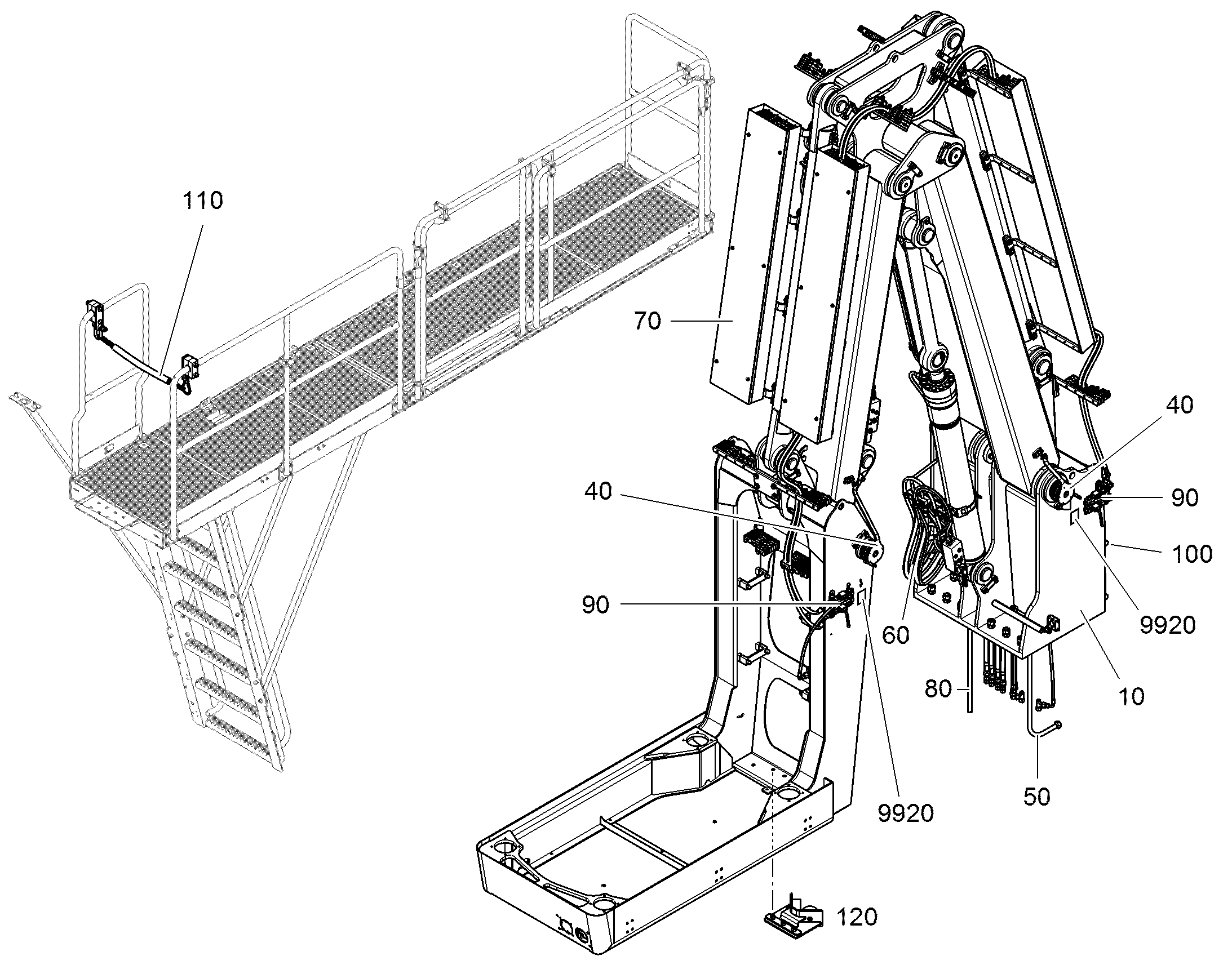 УДЛИНЕНИЕ, КОМПЛЕКТ КАБЕЛЕЙ 94061645 LIEBHERR