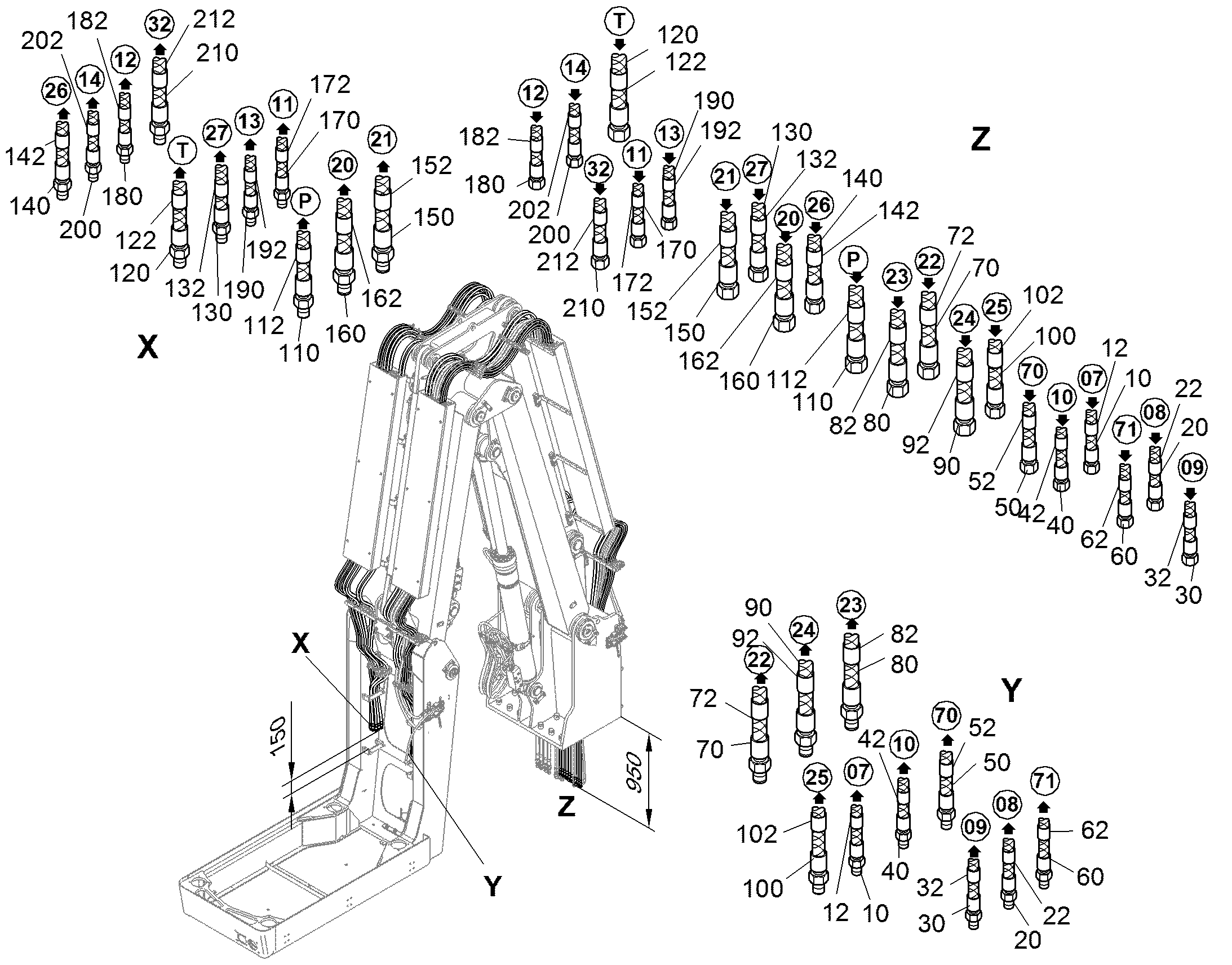 ШЛАНГ УПРАВЛЕНИЯ 8X11000 11600617 LIEBHERR