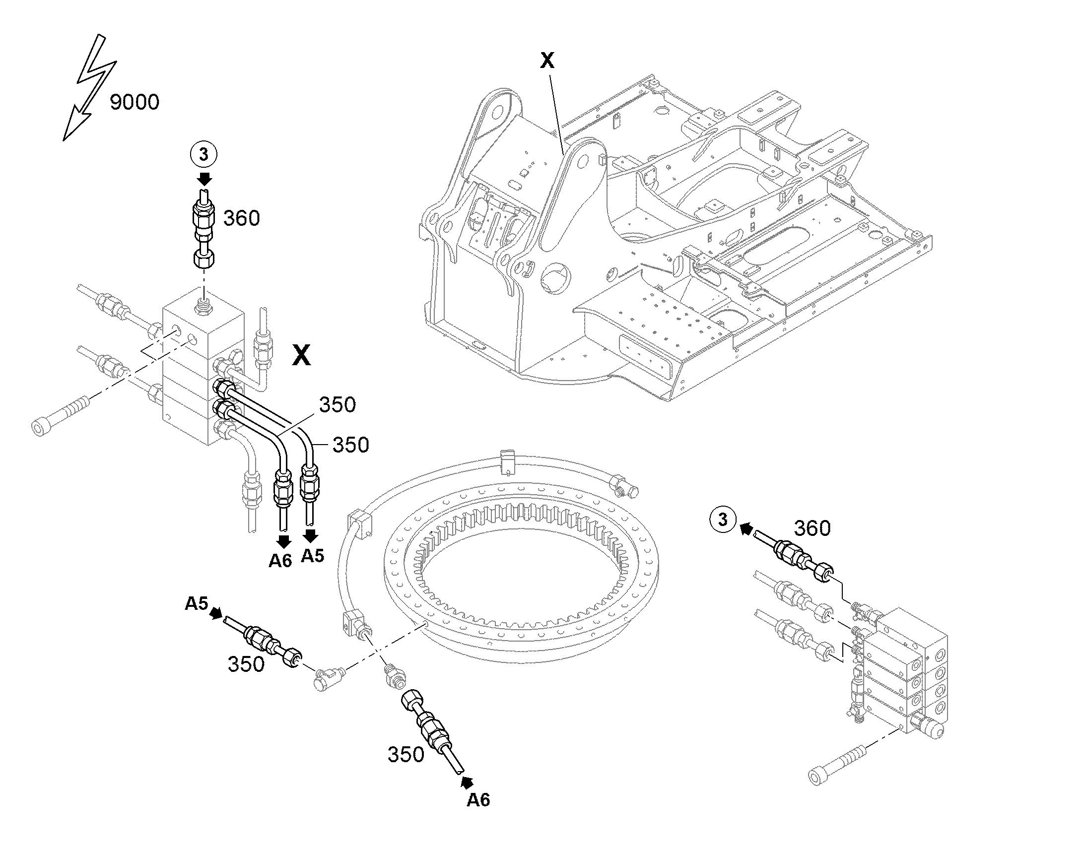 УДЛИНЕНИЕ, КОМПЛЕКТ КАБЕЛЕЙ 94064752 LIEBHERR