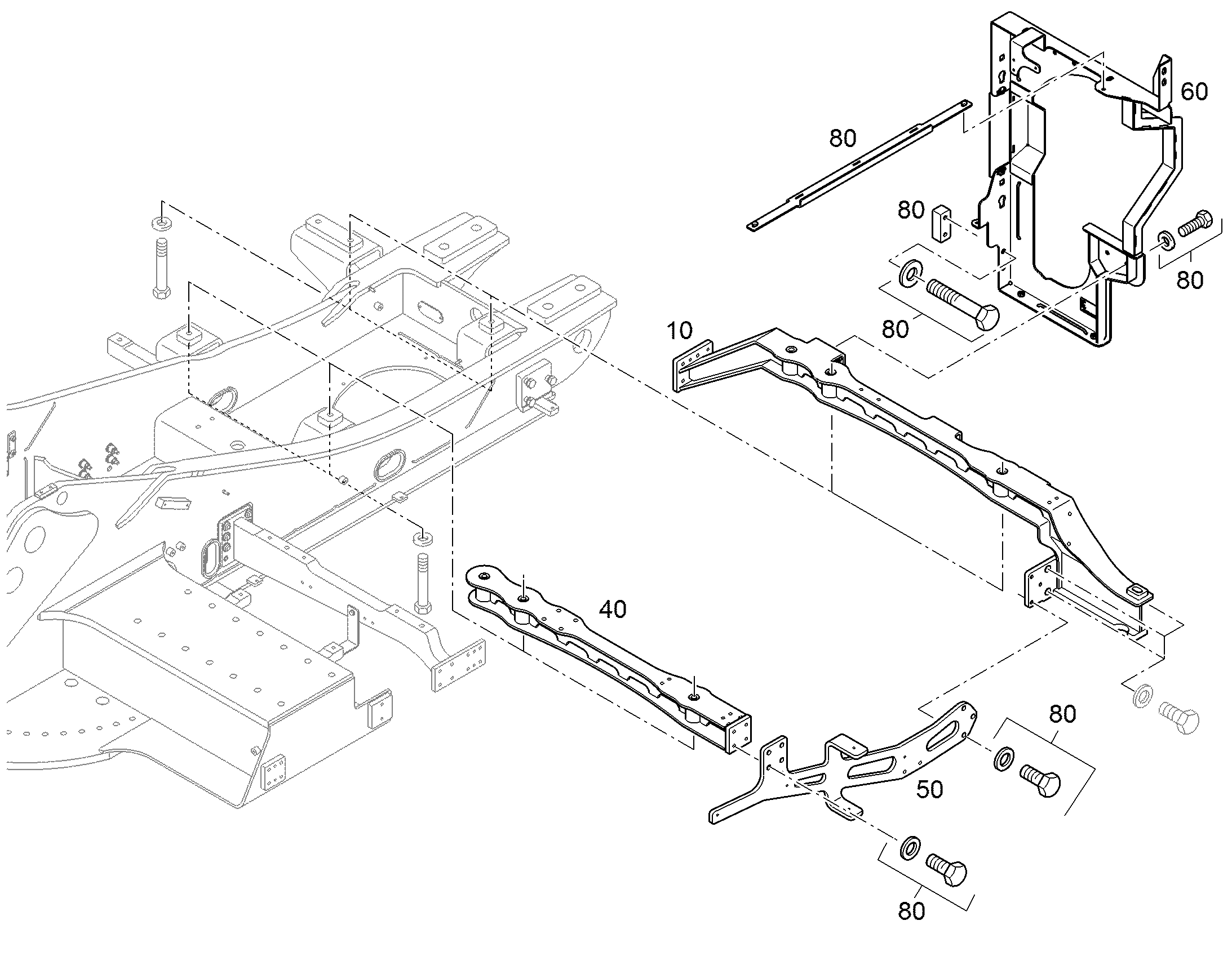 МОНТАЖНЫЕ ДЕТАЛИ ОБШИВКИ 94085826 LIEBHERR