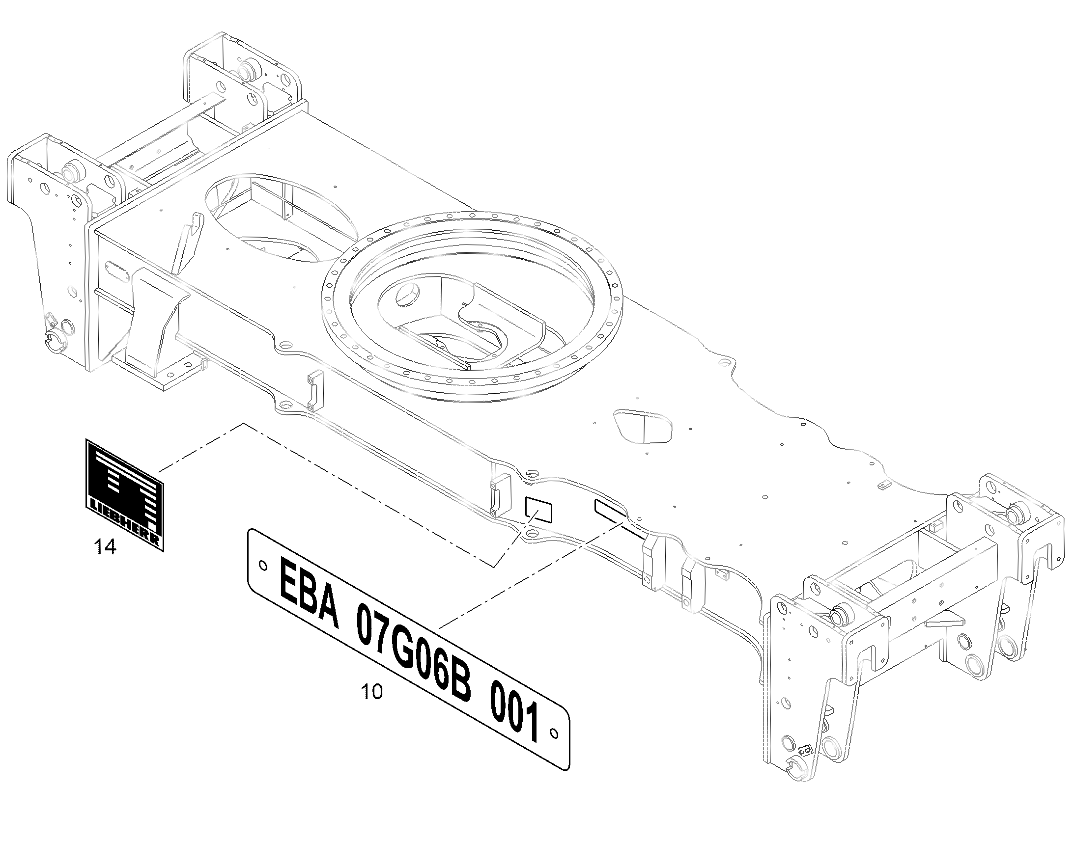 ТИПОВАЯ ТАБЛИЧКА 150mmX112mm 94025314 LIEBHERR