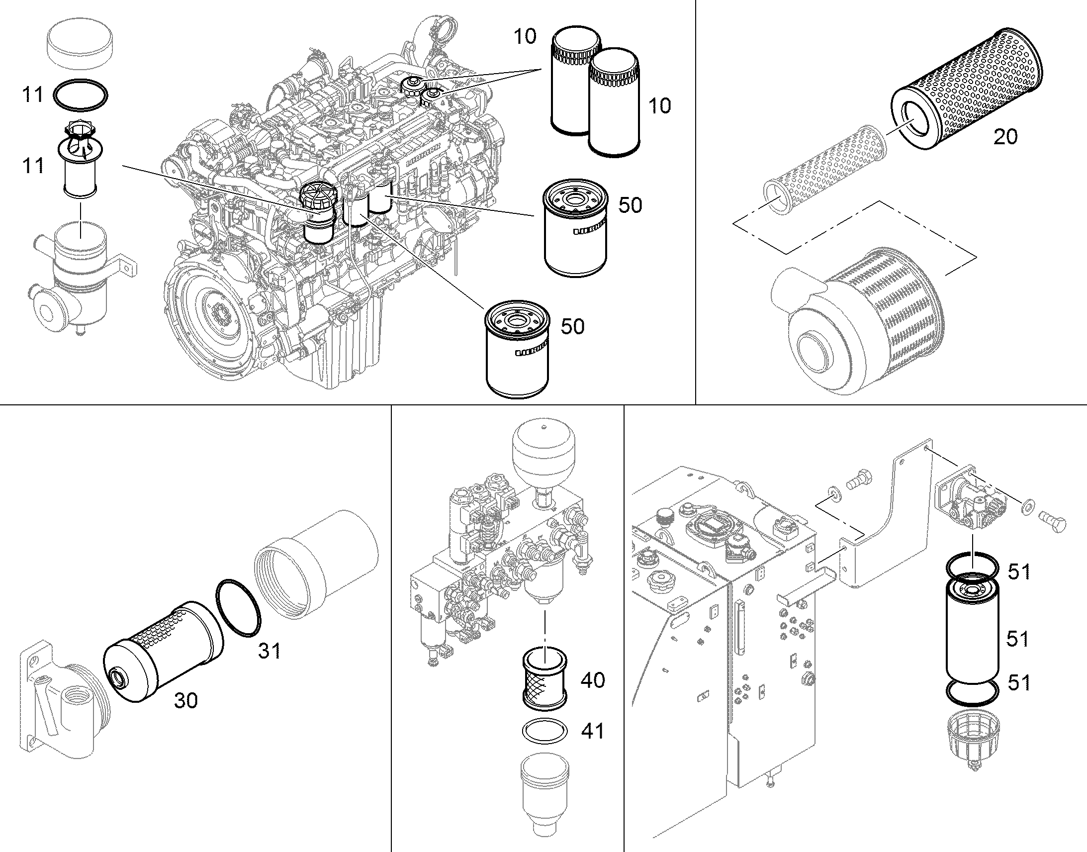 ФИЛЬТРУЮЩИЙ ЭЛЕМЕНТ 571651908 LIEBHERR