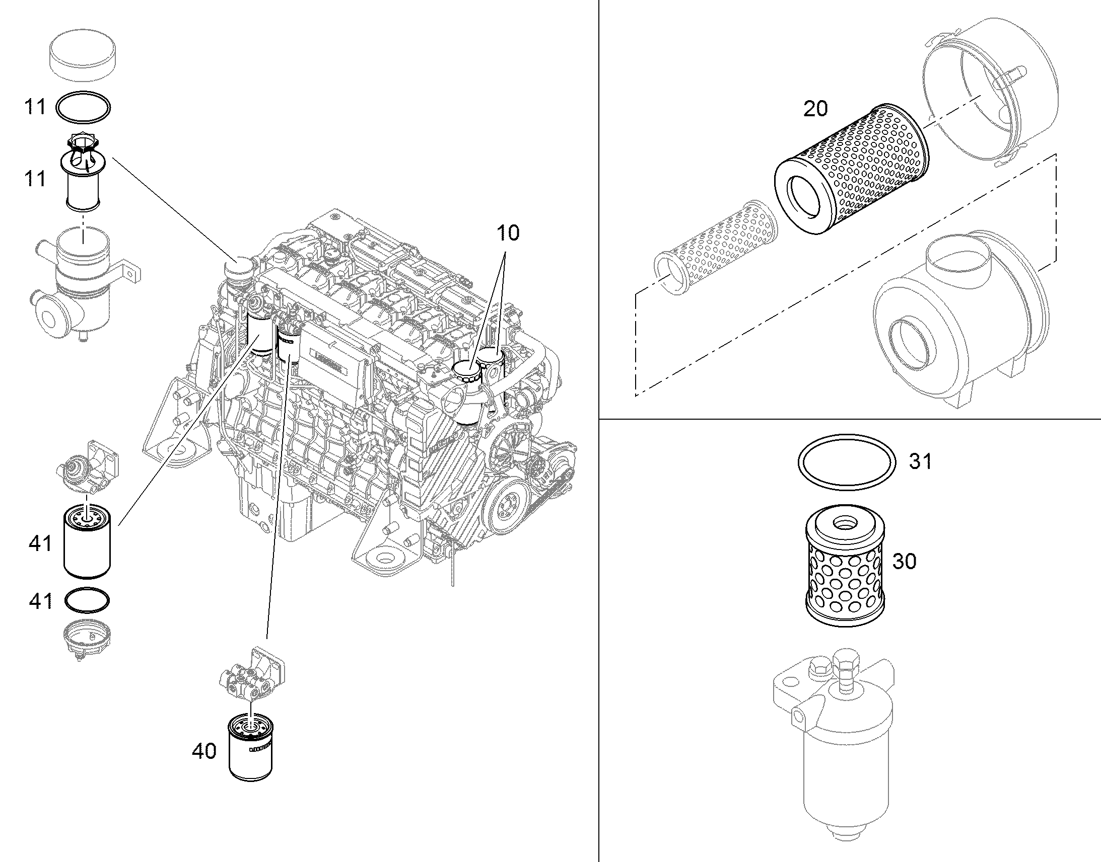 ФИЛЬТРУЮЩИЙ ЭЛЕМЕНТ 3µm 10522835 LIEBHERR