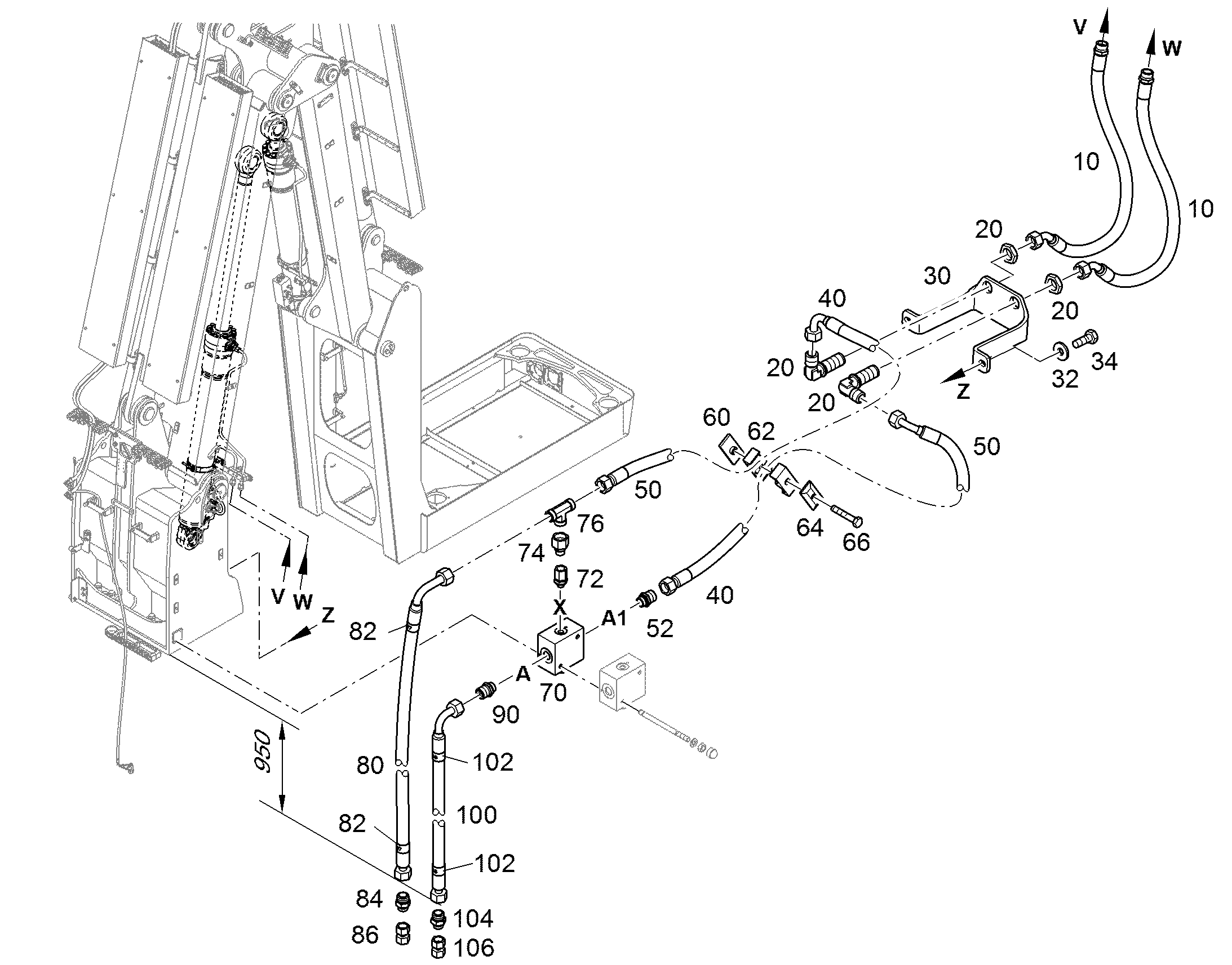 ШЛАНГ 12X800 10425835 LIEBHERR