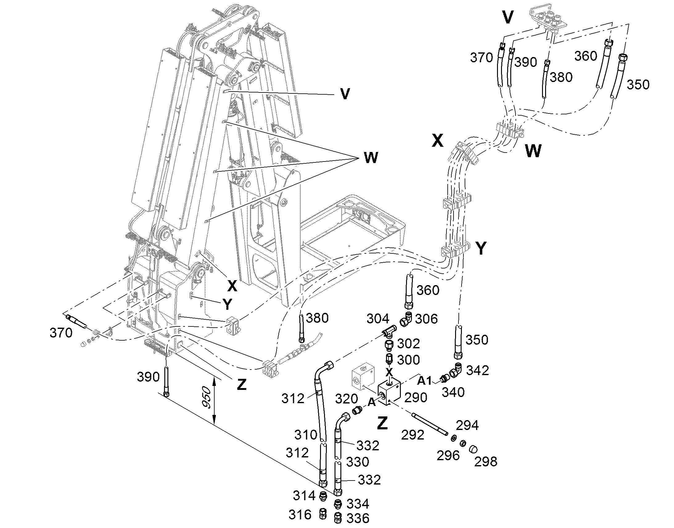 ШЛАНГ 6X4500 10427986 LIEBHERR