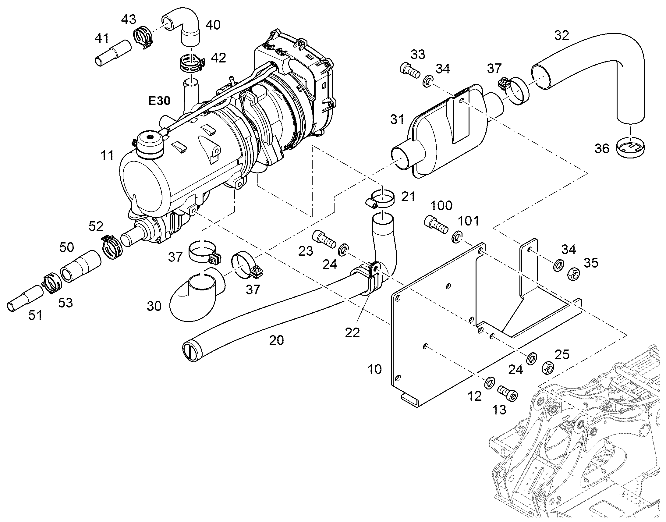 СКОБА ДЛЯ КРЕПЛЕНИЯ ШЛАНГА 23-35X12 11113841 LIEBHERR