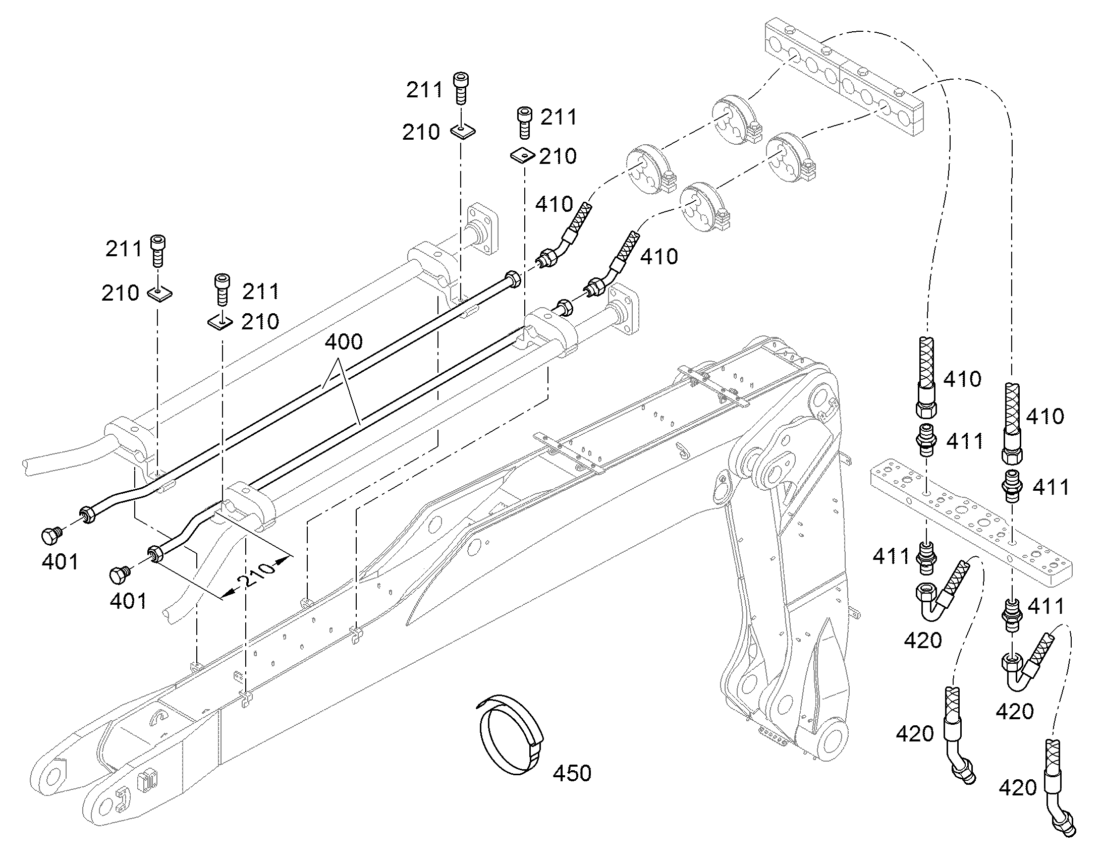 ШЛАНГ 12X2600 11081993 LIEBHERR
