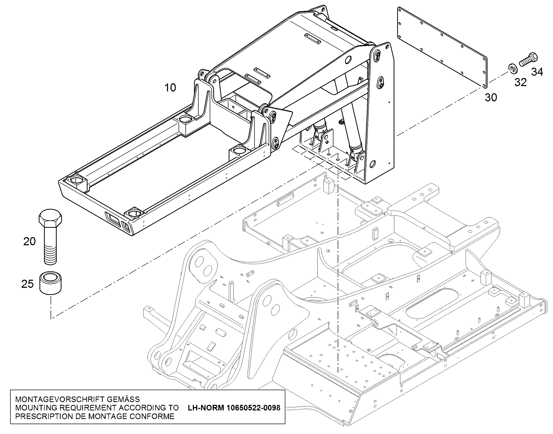 МЕХАНИЗМ ПОДЪЕМА КАБИНЫ 94061799 LIEBHERR