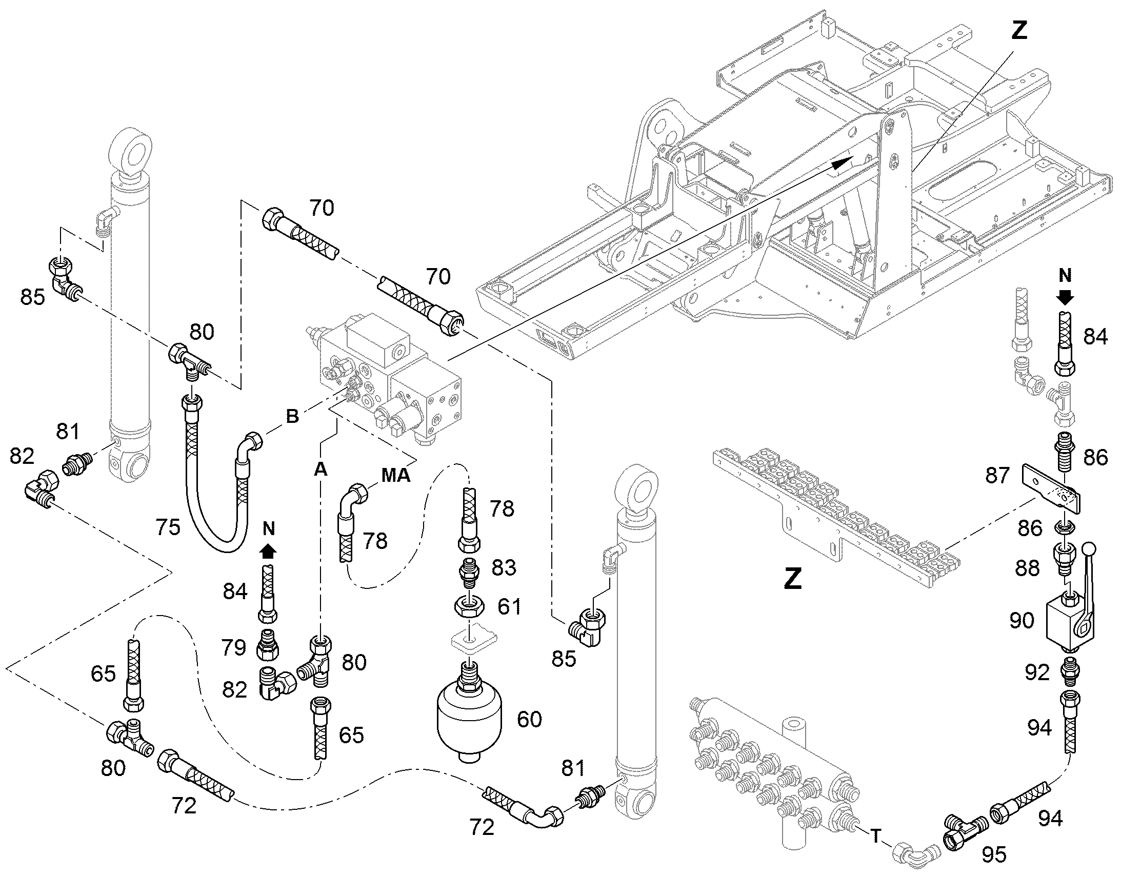 АККУМУЛЯТОР МЕМБРАННЫЙ 0,75l/210bar/80bar -25/100°C G 11695153 LIEBHERR