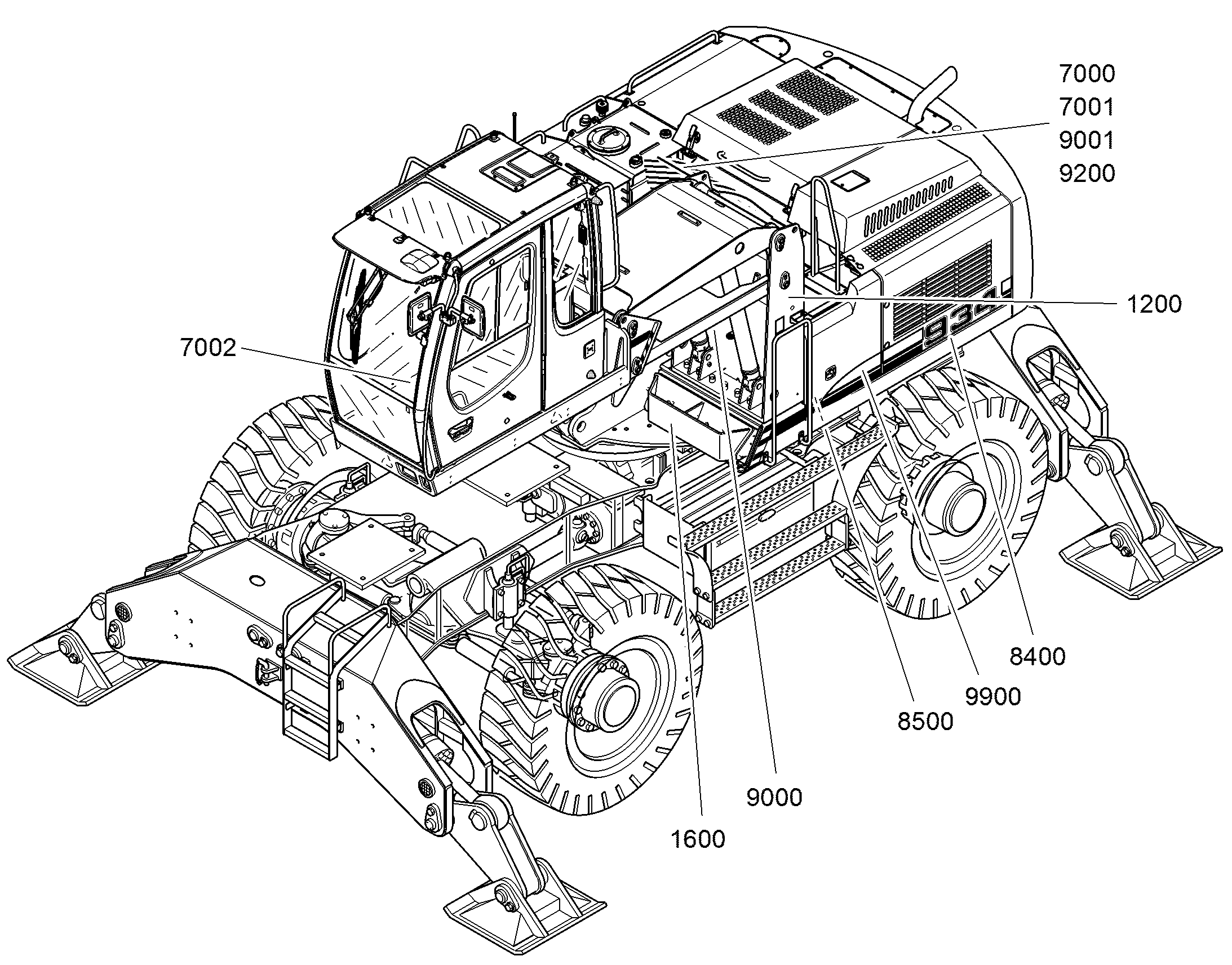 УДЛИНЕНИЕ, КОМПЛЕКТ КАБЕЛЕЙ 9615096 LIEBHERR