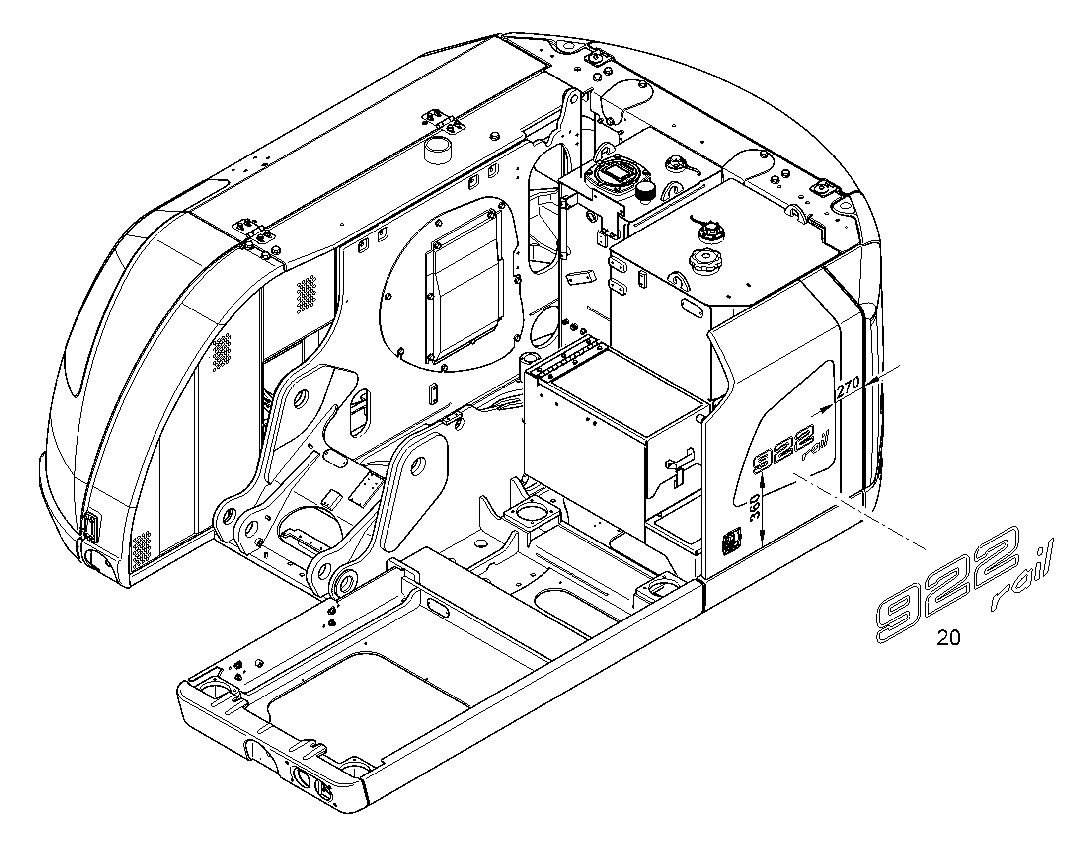 НАКЛЕЙКА 922 RAIL 94056236 LIEBHERR