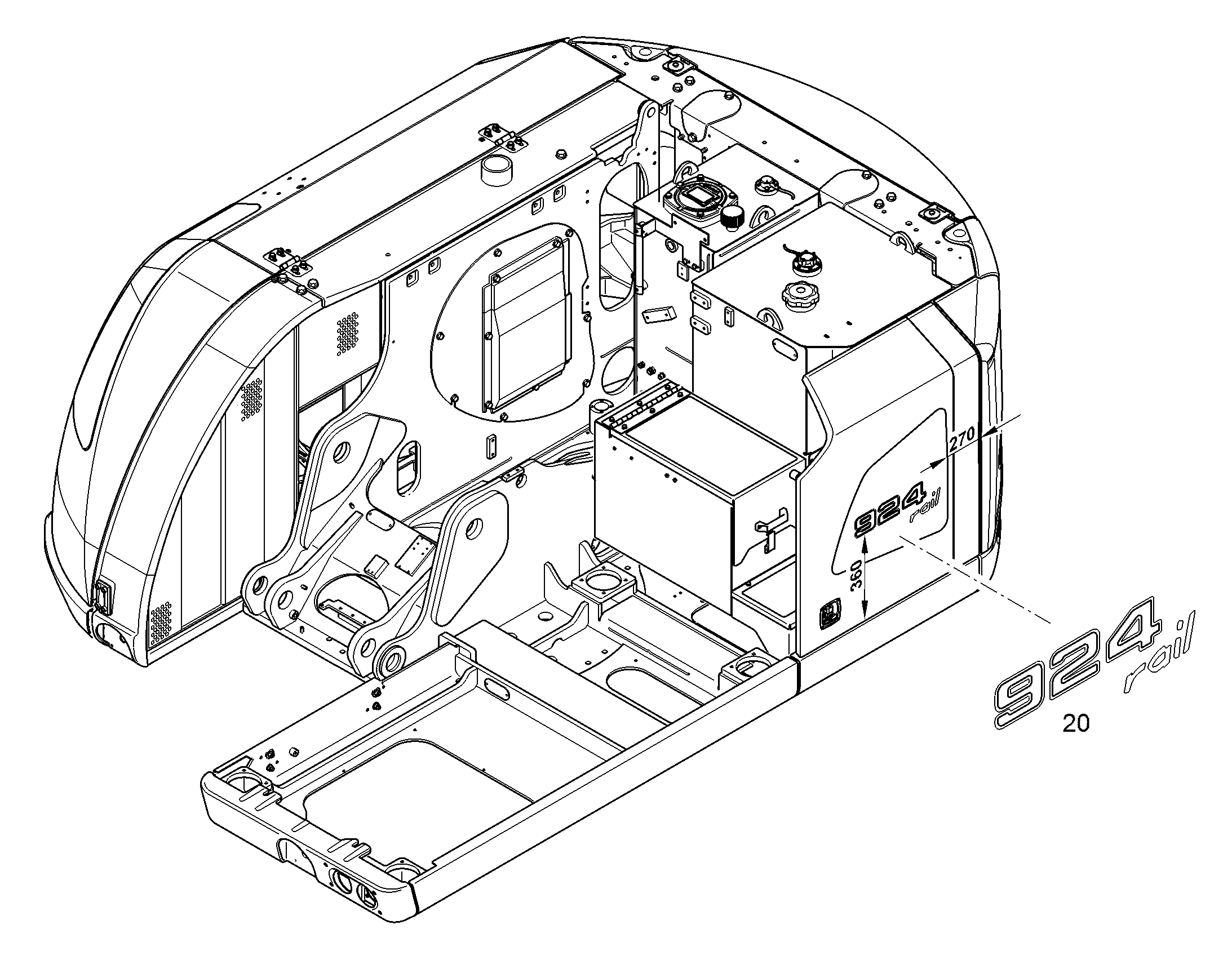 НАКЛЕЙКА 924 RAIL 94073544 LIEBHERR