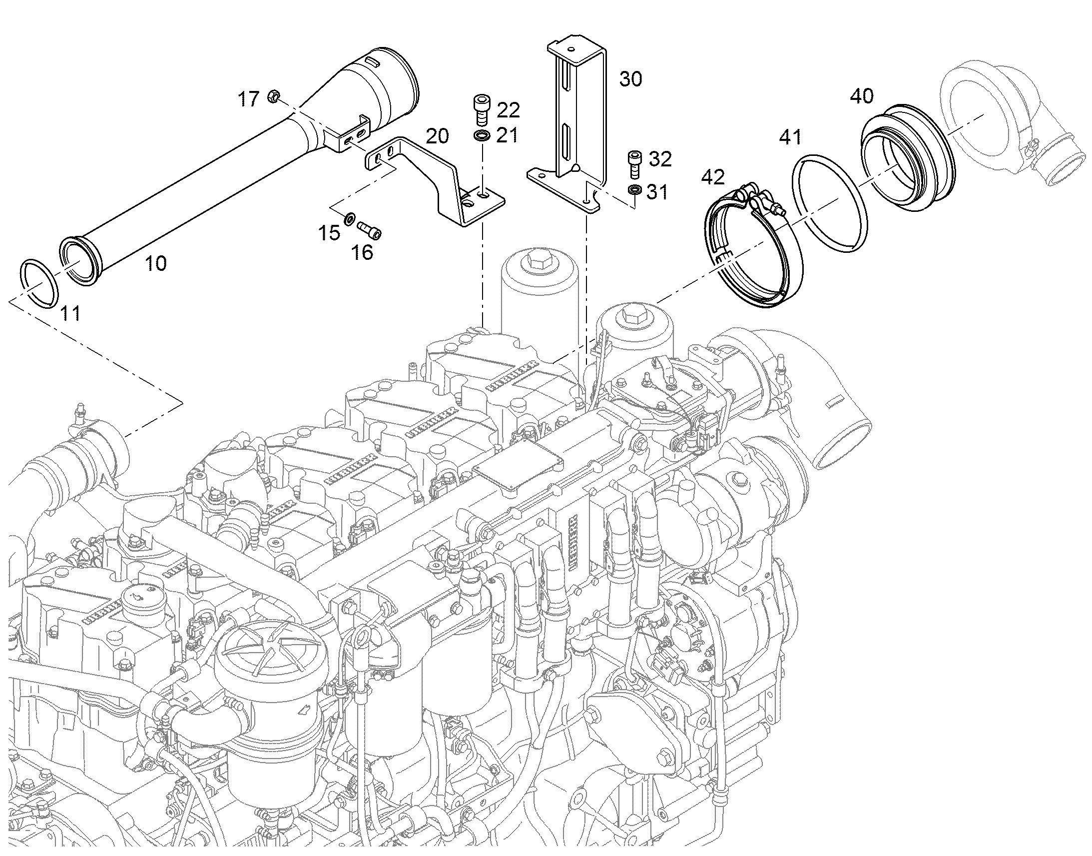 ВОЗДУХОВОД 94086379 LIEBHERR