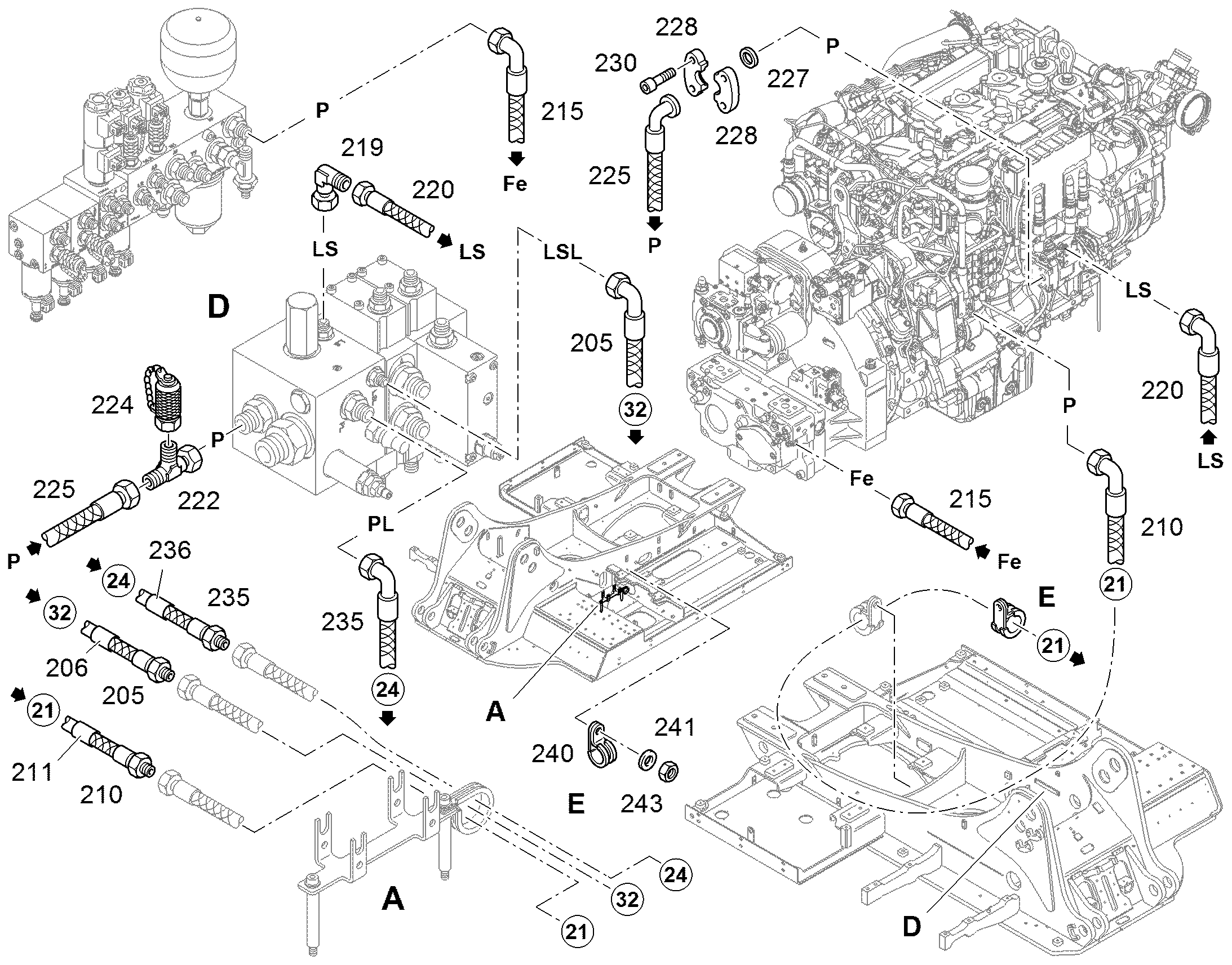 ШЛАНГ 6X1600 10298779 LIEBHERR