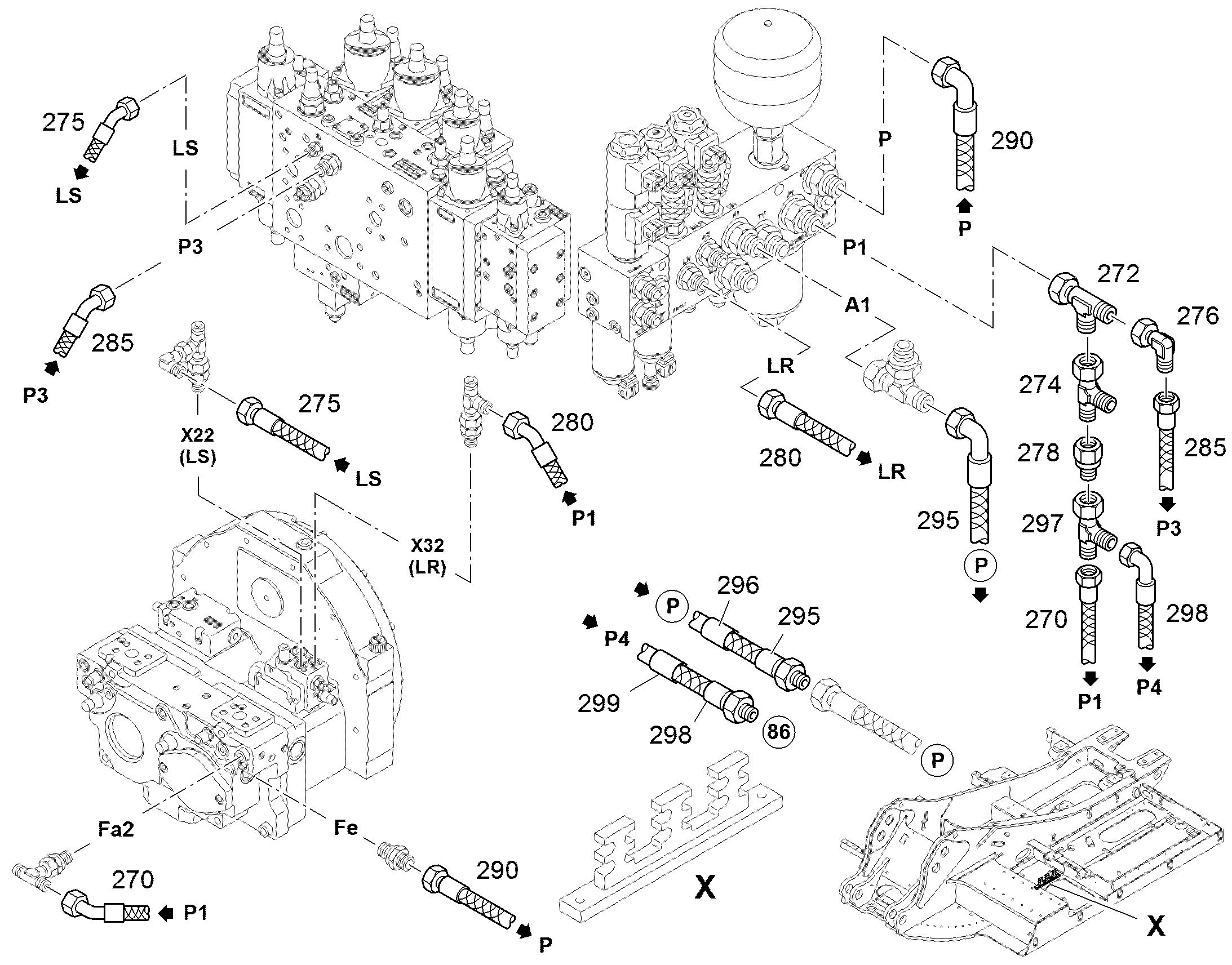 ШЛАНГ УПРАВЛЕНИЯ 8X2900 10333871 LIEBHERR
