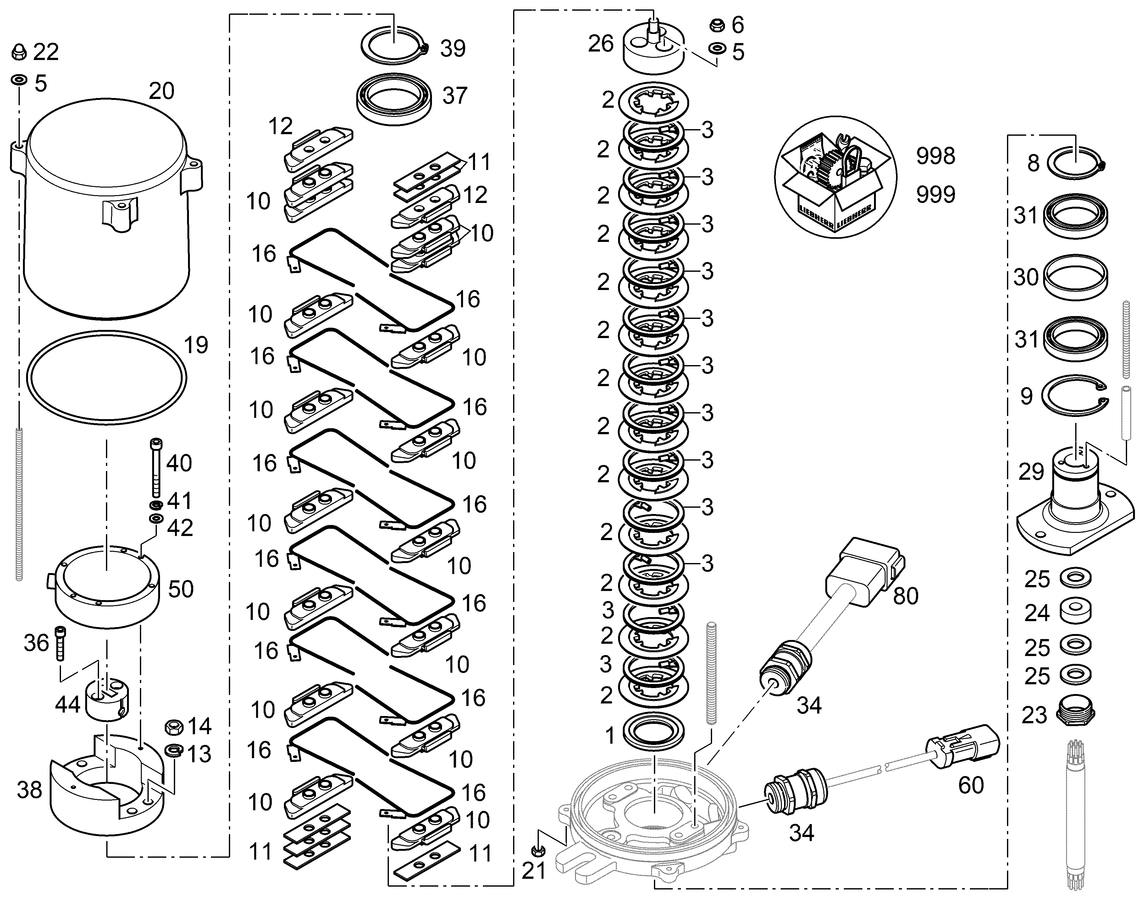 BEARING KIT 12861802 LIEBHERR