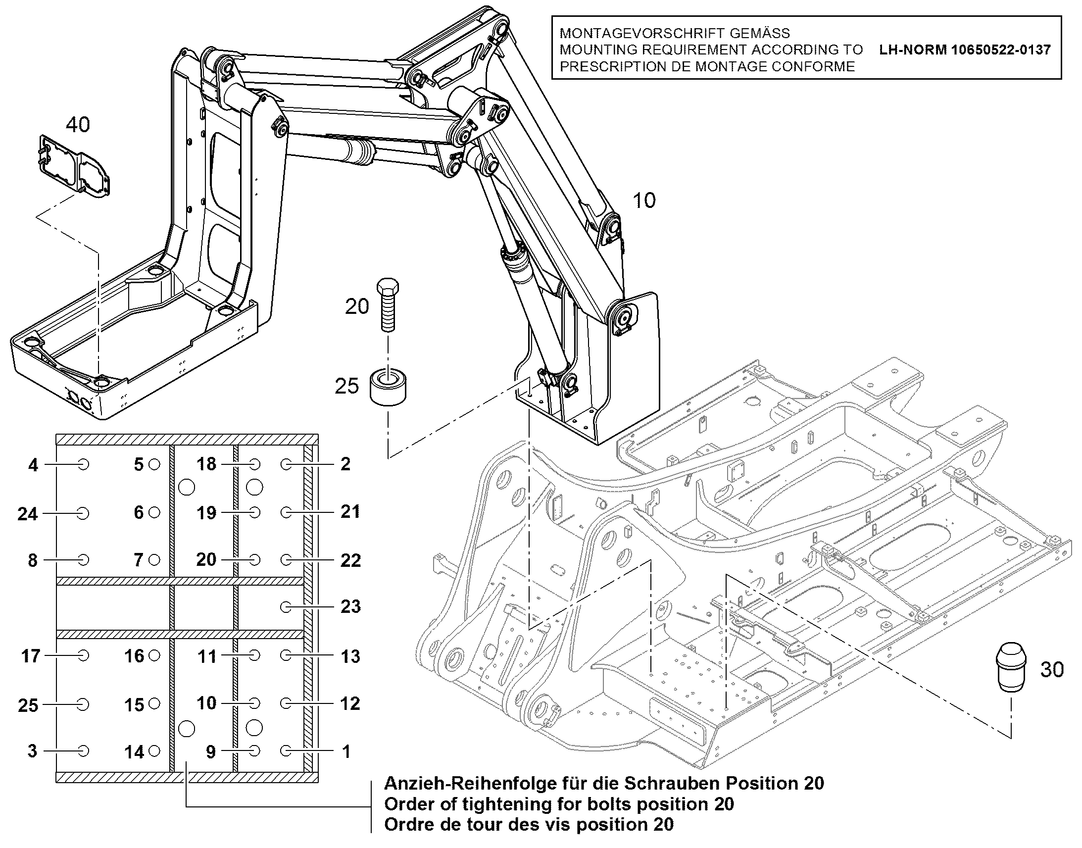 МЕХАНИЗМ ПОДЪЕМА КАБИНЫ 11696366 LIEBHERR