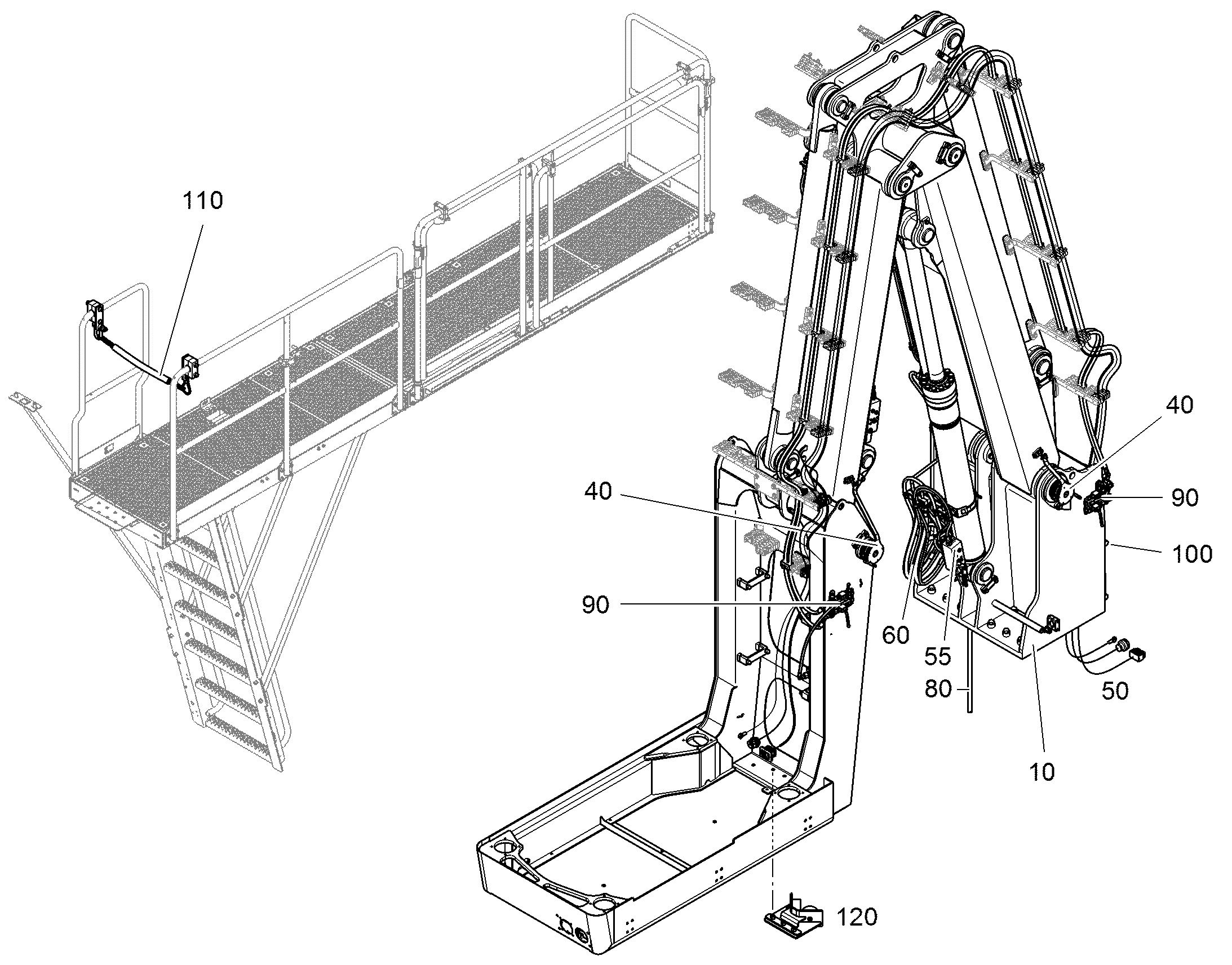 УДЛИНЕНИЕ, КОМПЛЕКТ КАБЕЛЕЙ 94090855 LIEBHERR