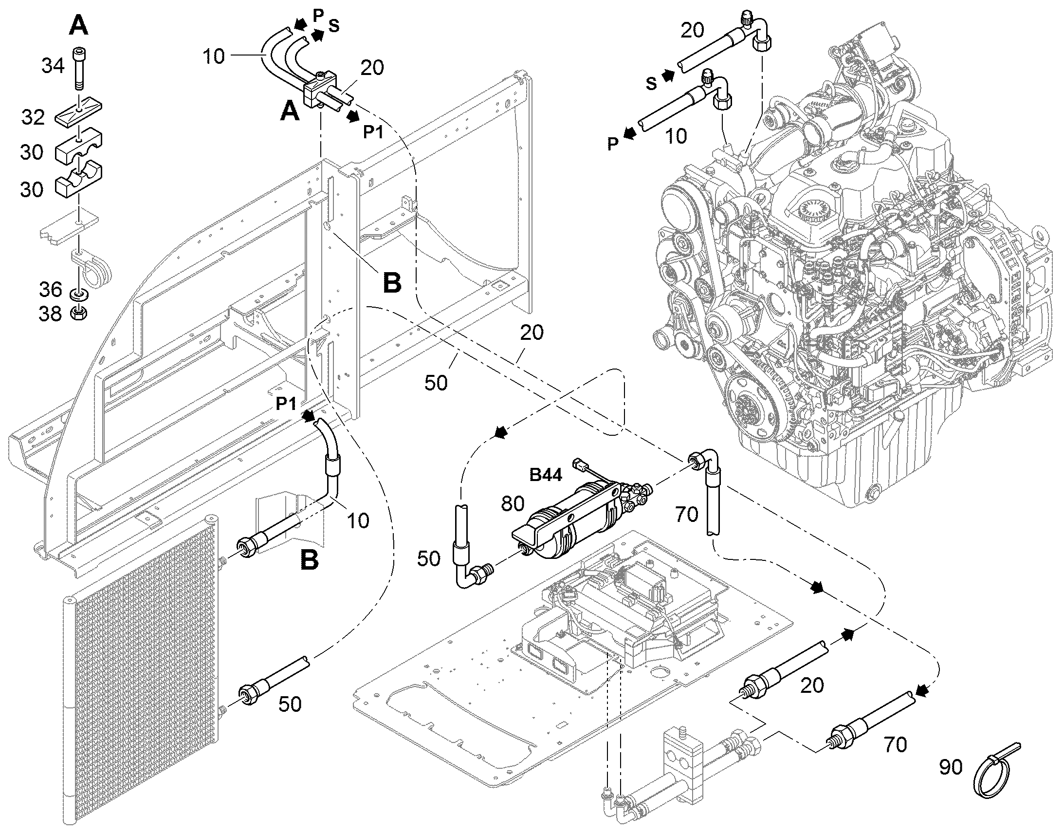 ШЛАНГ КОНДИЦИОНЕРА 10X730 11658402 LIEBHERR