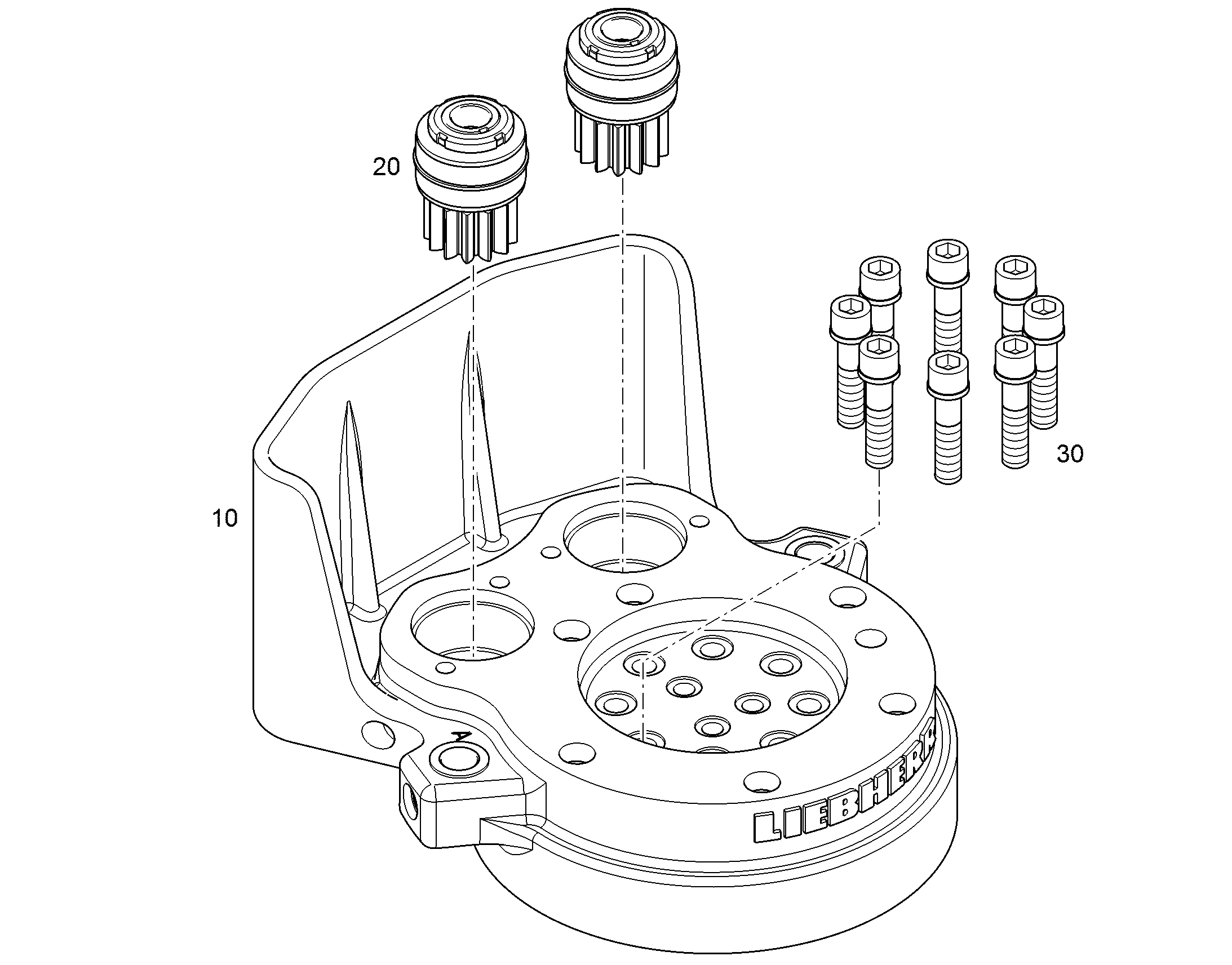 ФЛАНЕЦ ПРОМЕЖУТОЧНЫЙ 258/130 GM10B 94095079 LIEBHERR