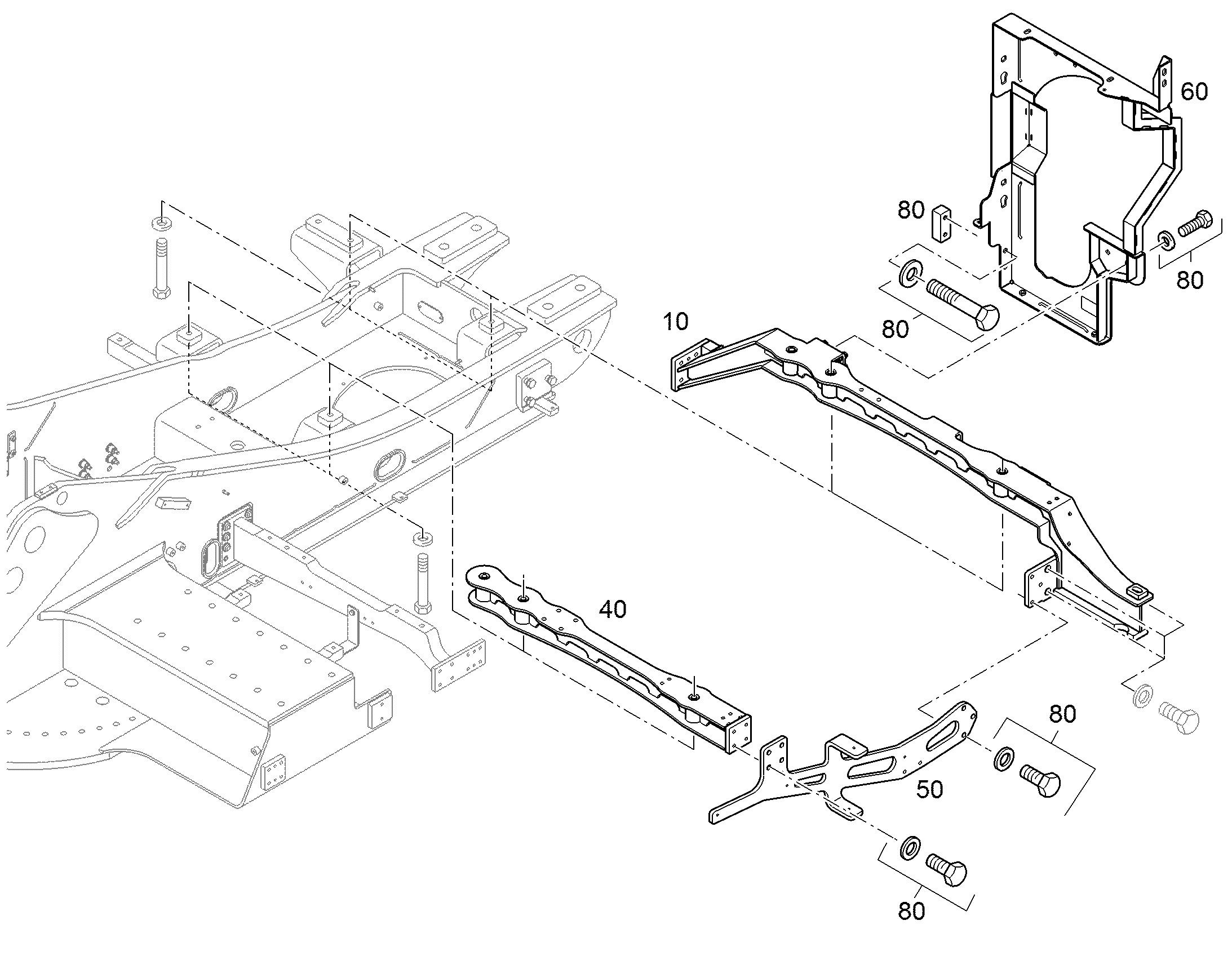 МОНТАЖНЫЕ ДЕТАЛИ ОБШИВКИ 94091810 LIEBHERR