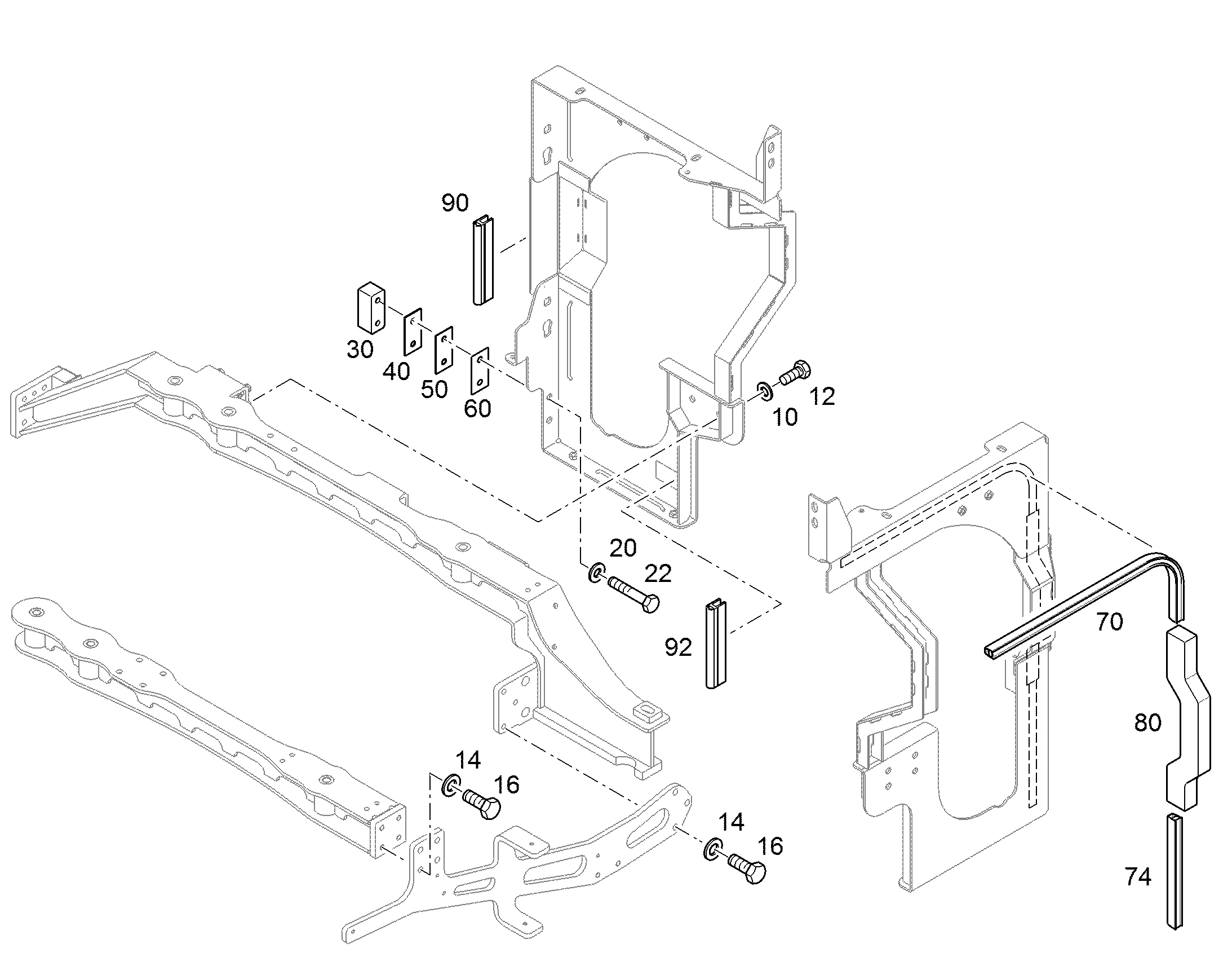 ПРОФИЛЬ 60X40X525 11823184 LIEBHERR
