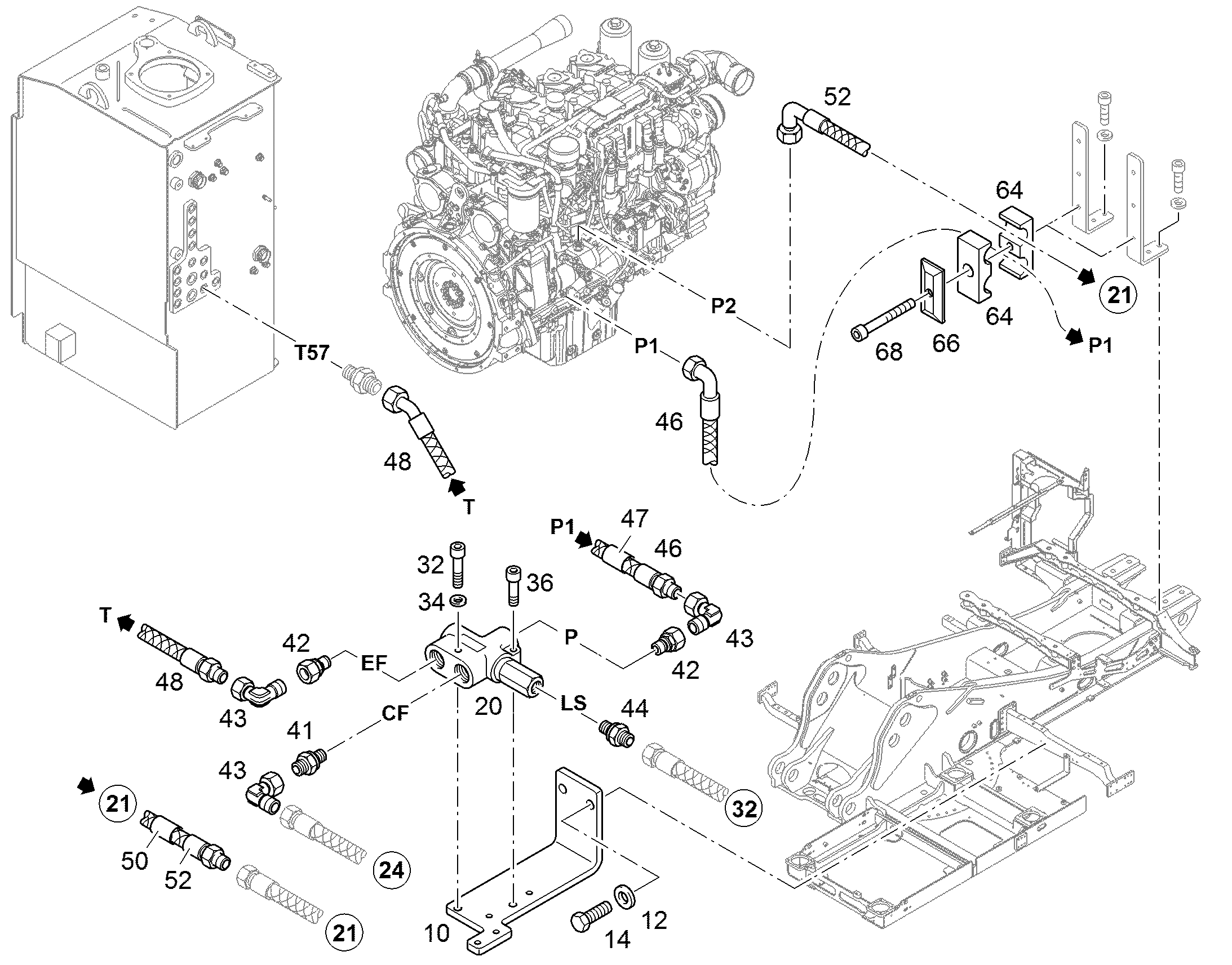 ШЛАНГ 12X1900 10295944 LIEBHERR