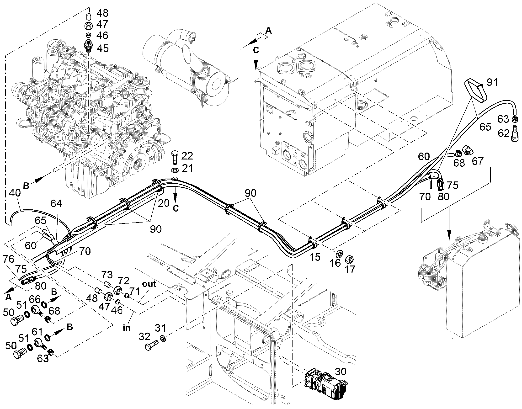 НАПОРН. ЛИНИЯ ВОССТАН. ВЕЩЕСТ. 10144298 LIEBHERR