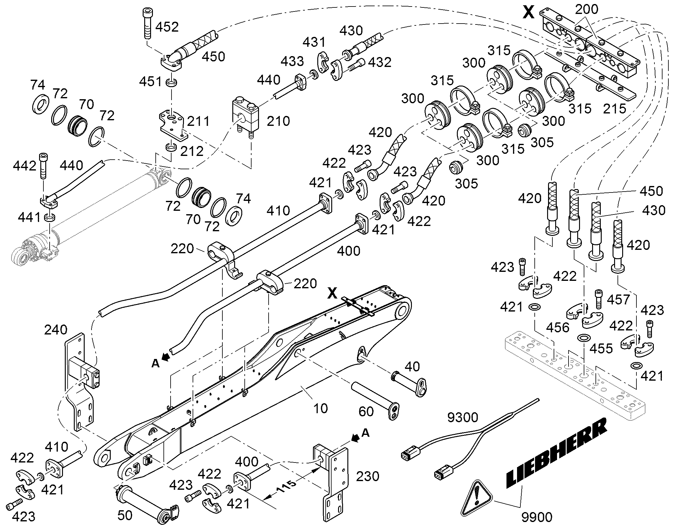 СТРЕЛА ГИДРАВЛИЧЕСКАЯ 4,15M 94086484 LIEBHERR