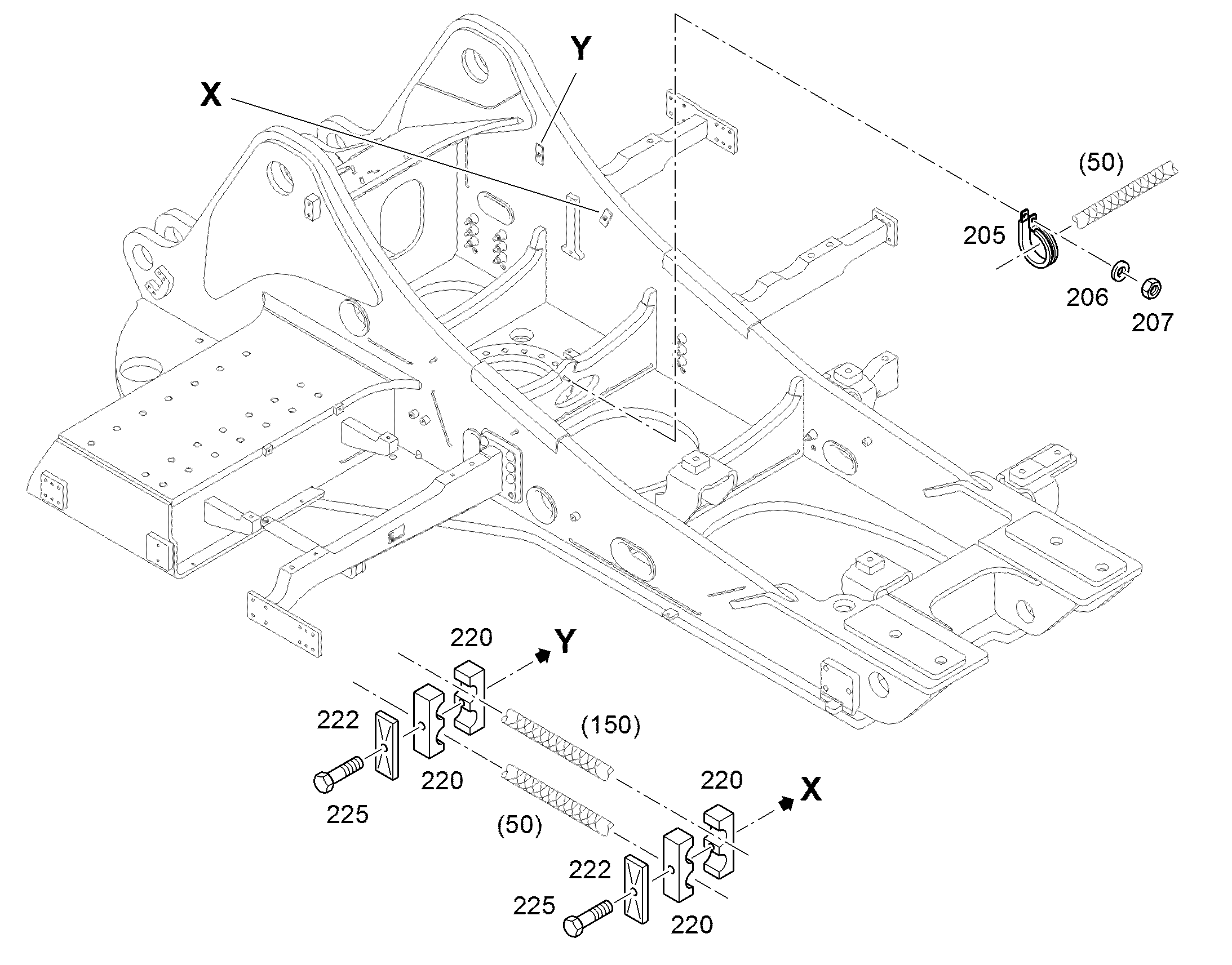 КЛЕММА ПОЛОВИННАЯ DIN 3015-3 Z 3 G 25 20 PP SW 11820187 LIEBHERR