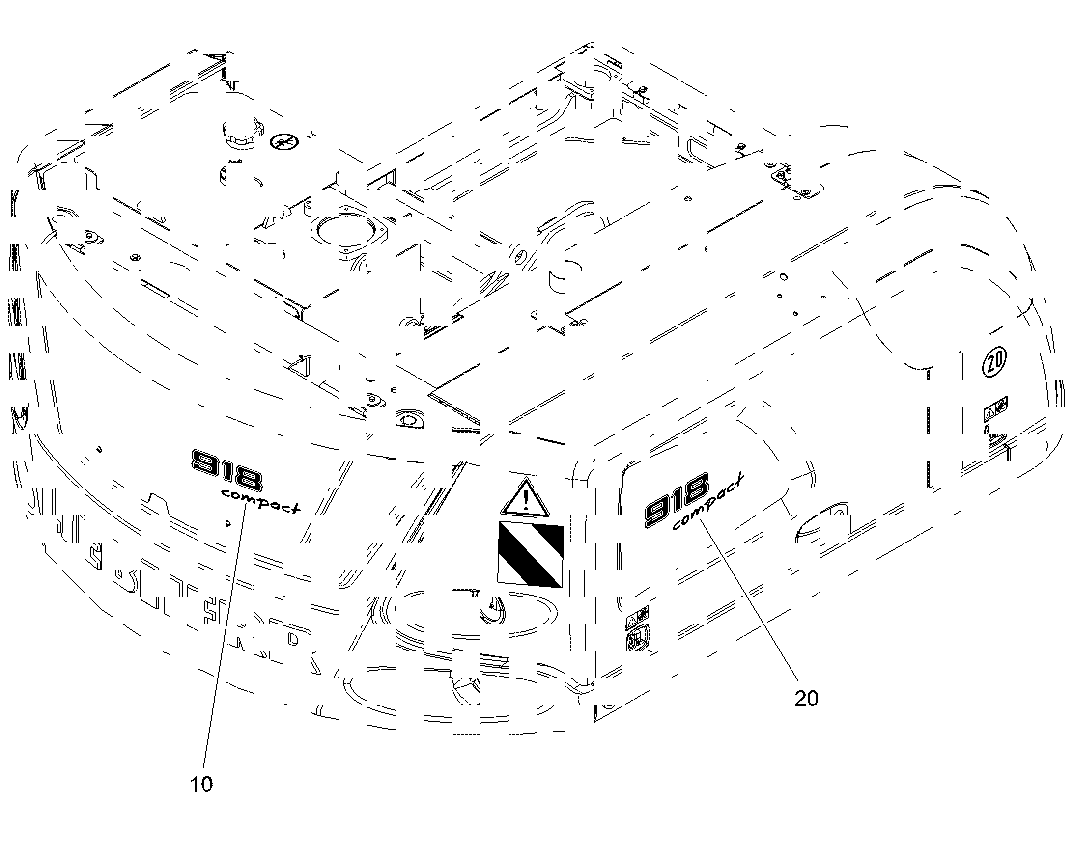 НАКЛЕЙКА FARBE SCHWARZ 94023173 LIEBHERR
