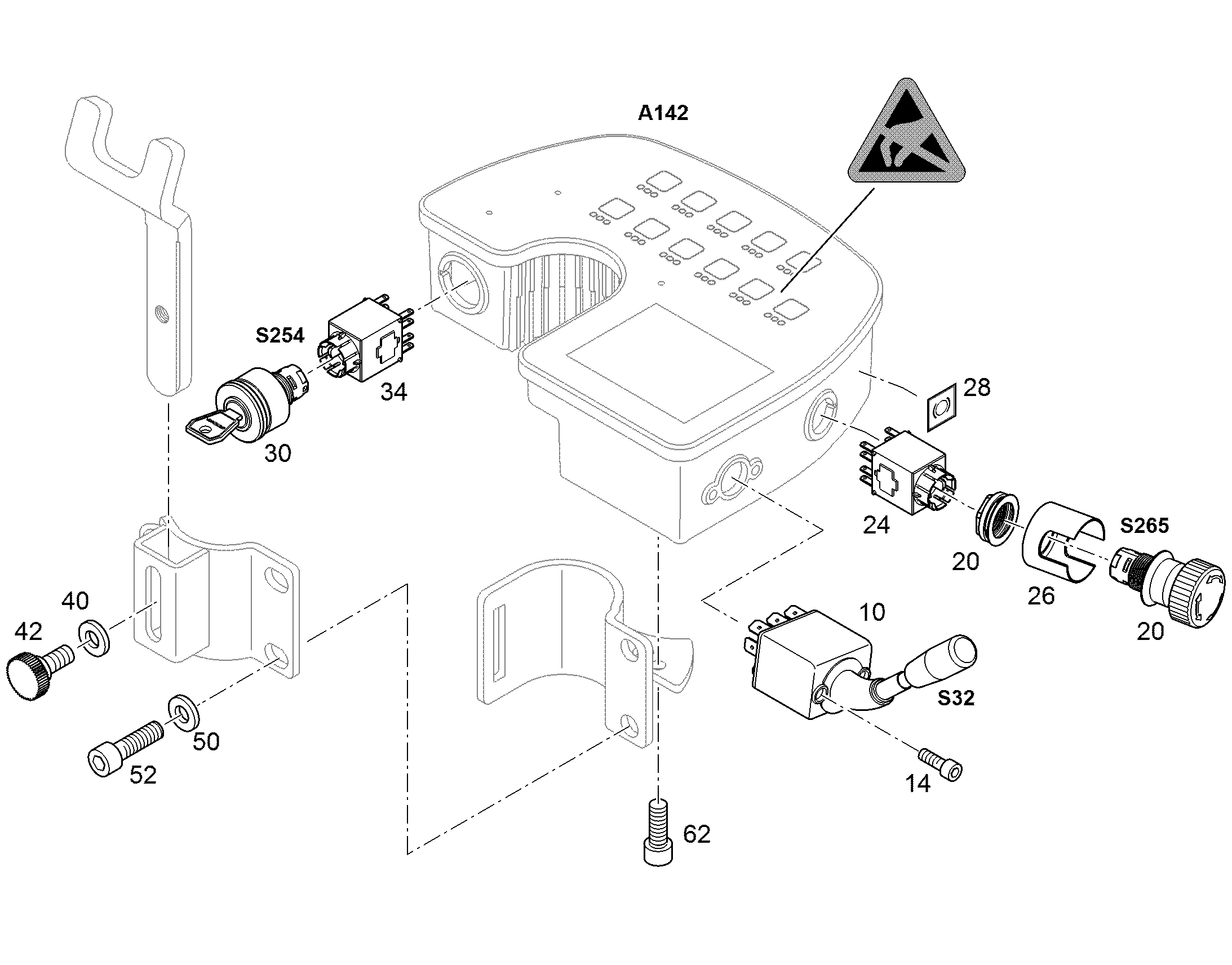 ВЫКЛЮЧАТЕЛЬ АВАРИЙНЫЙ 11698906 LIEBHERR