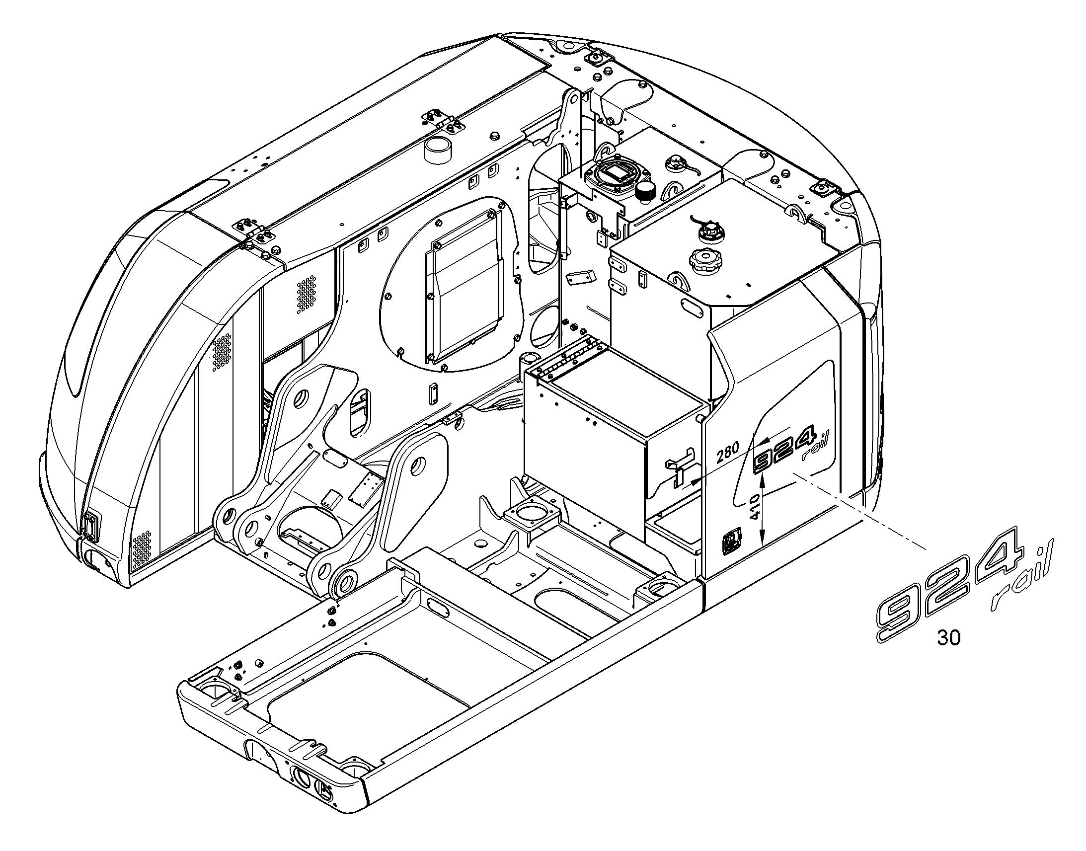 НАКЛЕЙКА 924 RAIL 11383847 LIEBHERR
