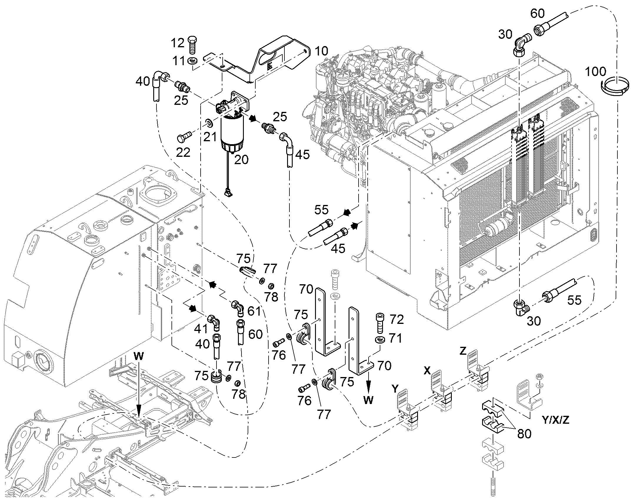 ШЛАНГ ТОПЛИВНЫЙ 12X5050 11833203 LIEBHERR