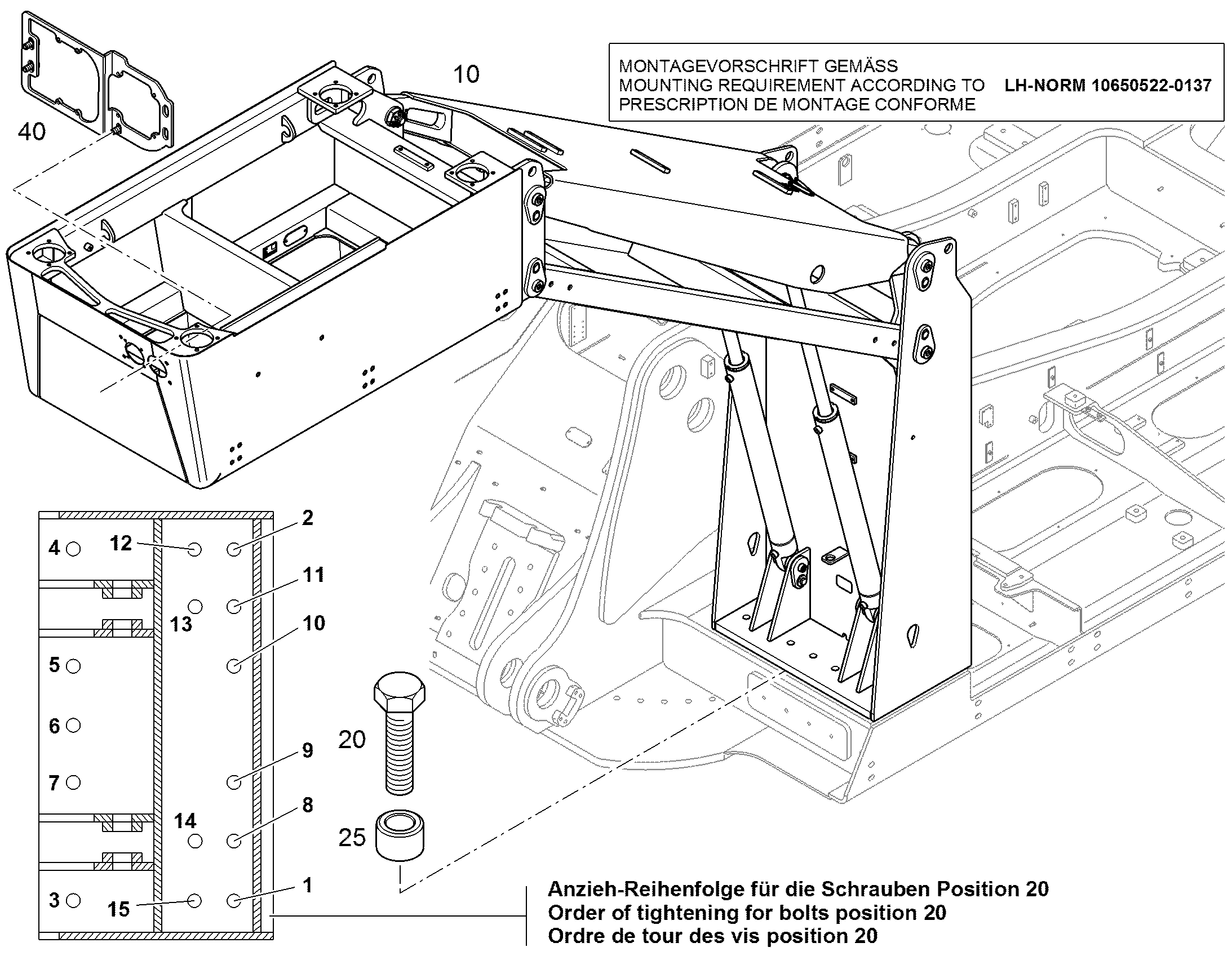МЕХАНИЗМ ПОДЪЕМА КАБИНЫ 12978393 LIEBHERR