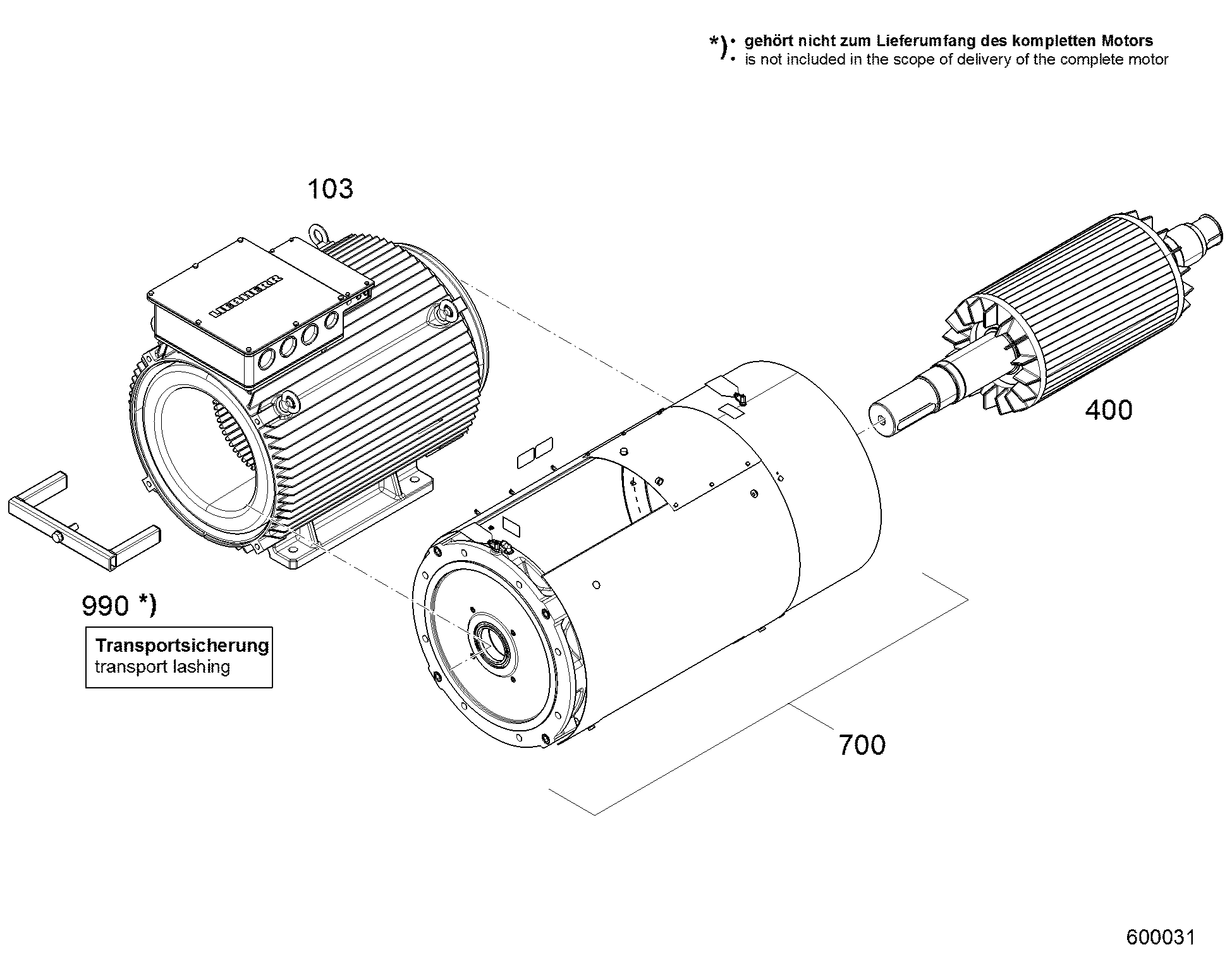 РОТОР 4POL.PL=550 90203306 LIEBHERR